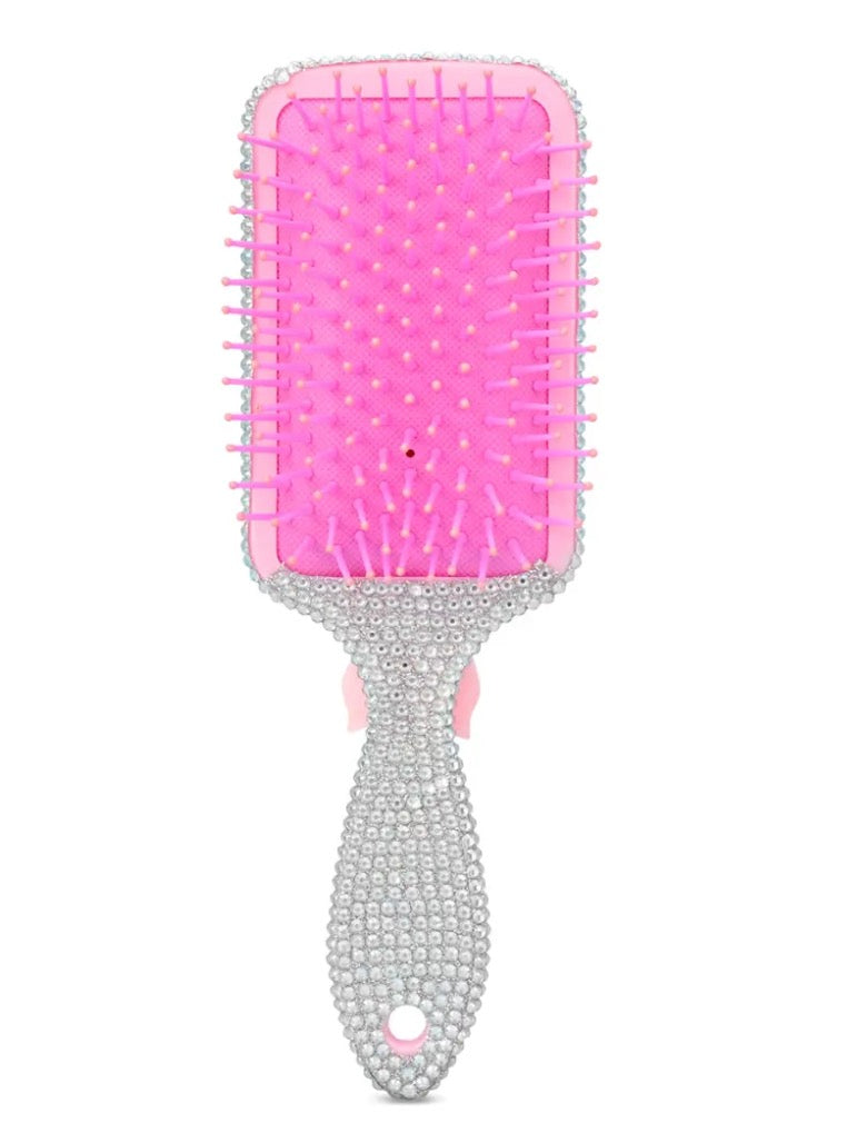 Charming Rhinestone Paddle Brush