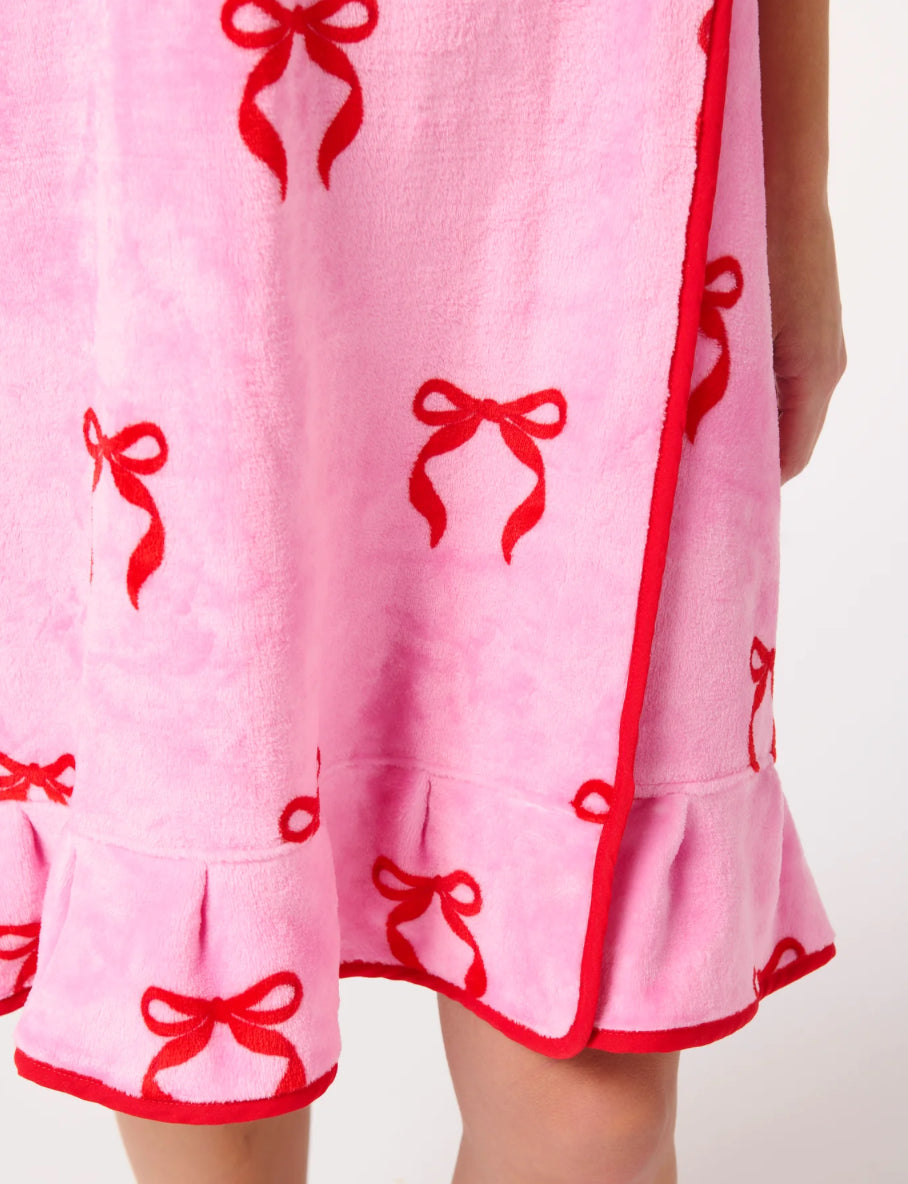 Shiraleah Bow Bath Wrap, Pink