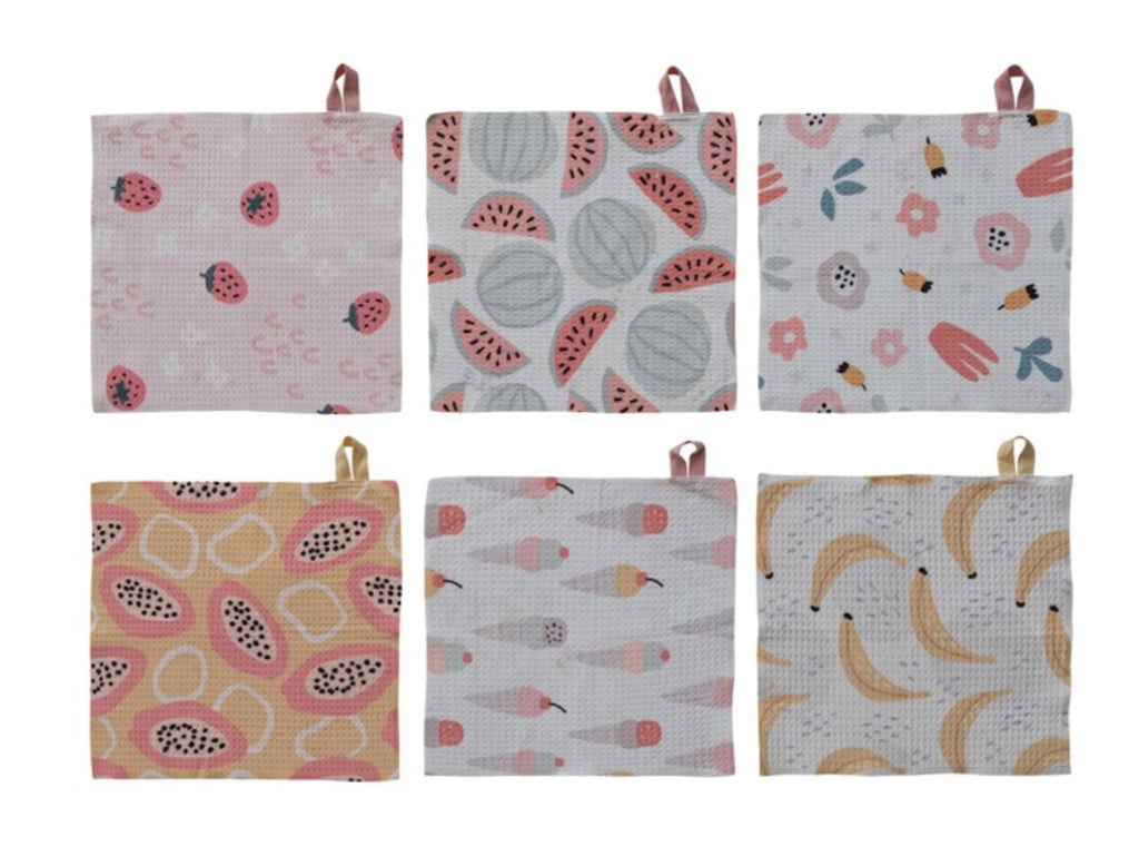 Printed Recycled 10.5” Square Dishcloth