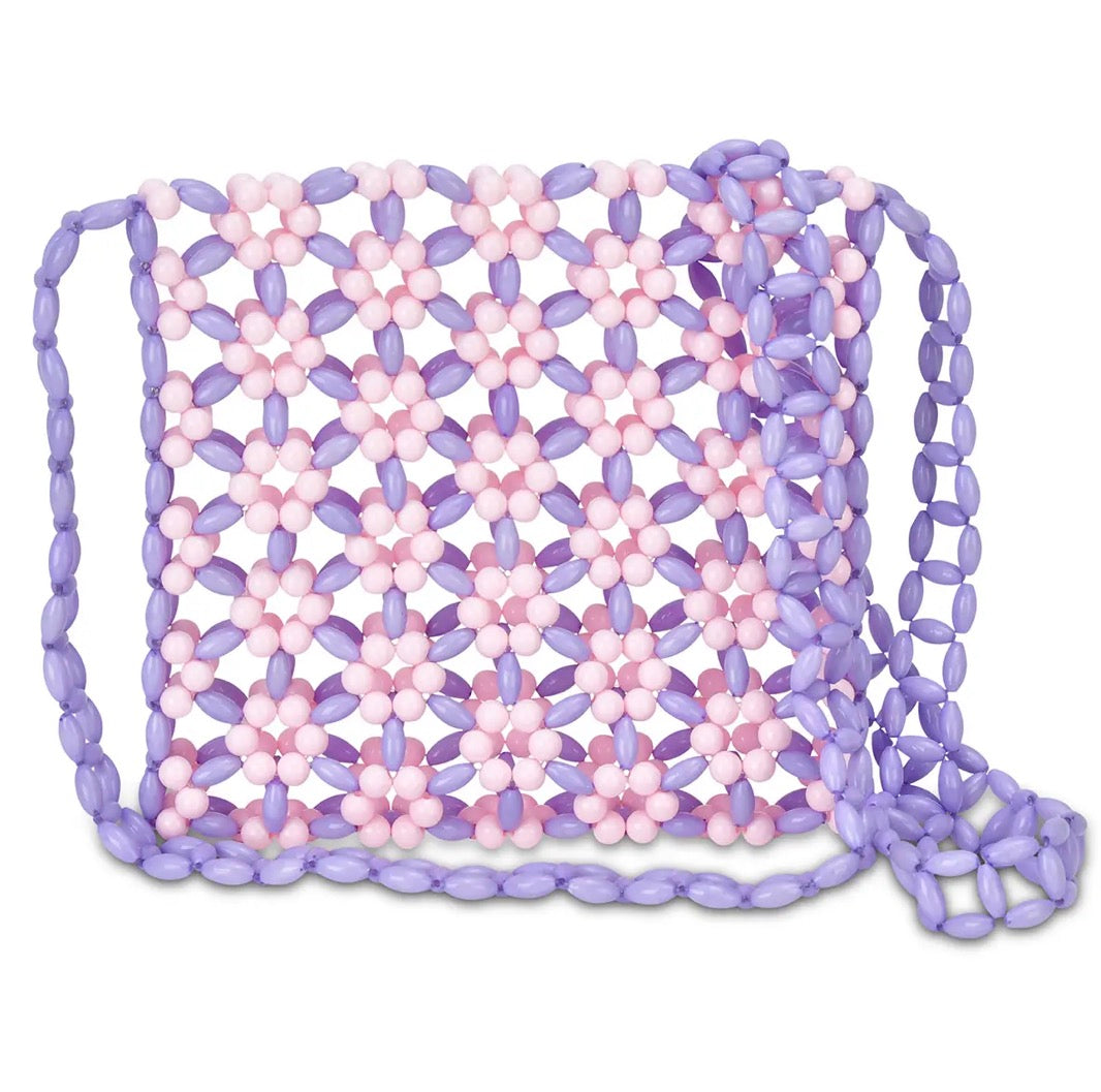 Flower Beaded Crossbody Bag