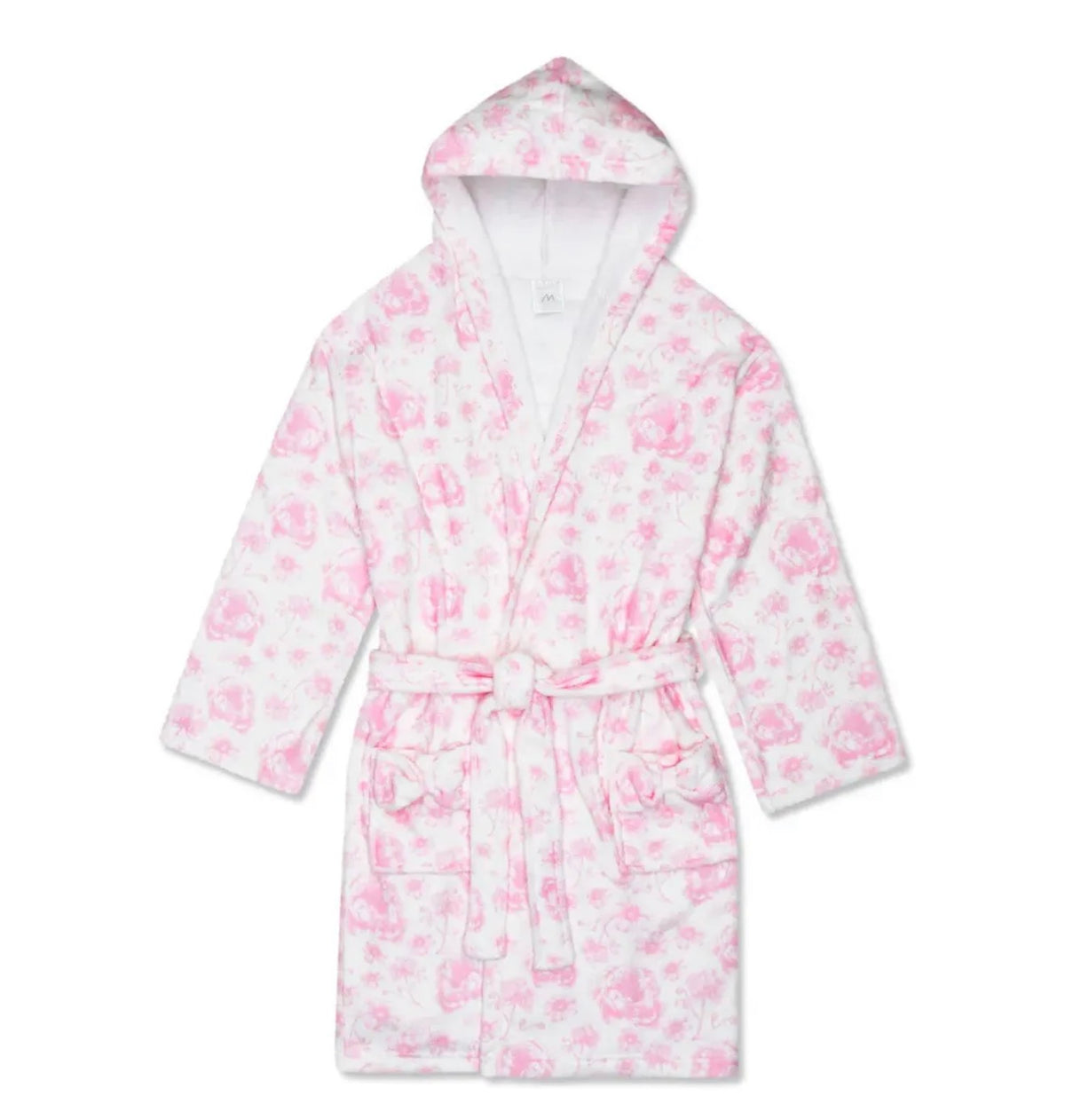 Pretty Pink Toile Plush Robe