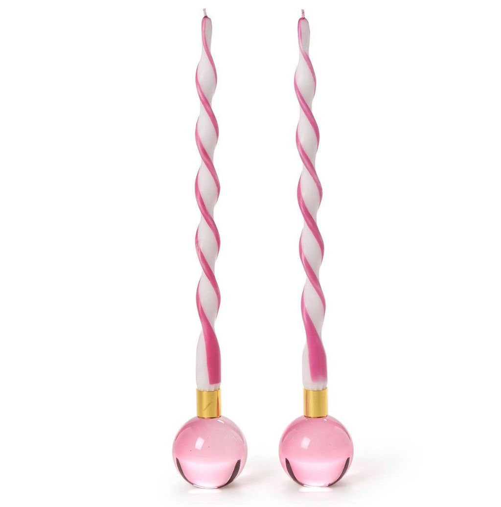 Color Pop Bubble Candlestick Holder |Set of Two | Pink
