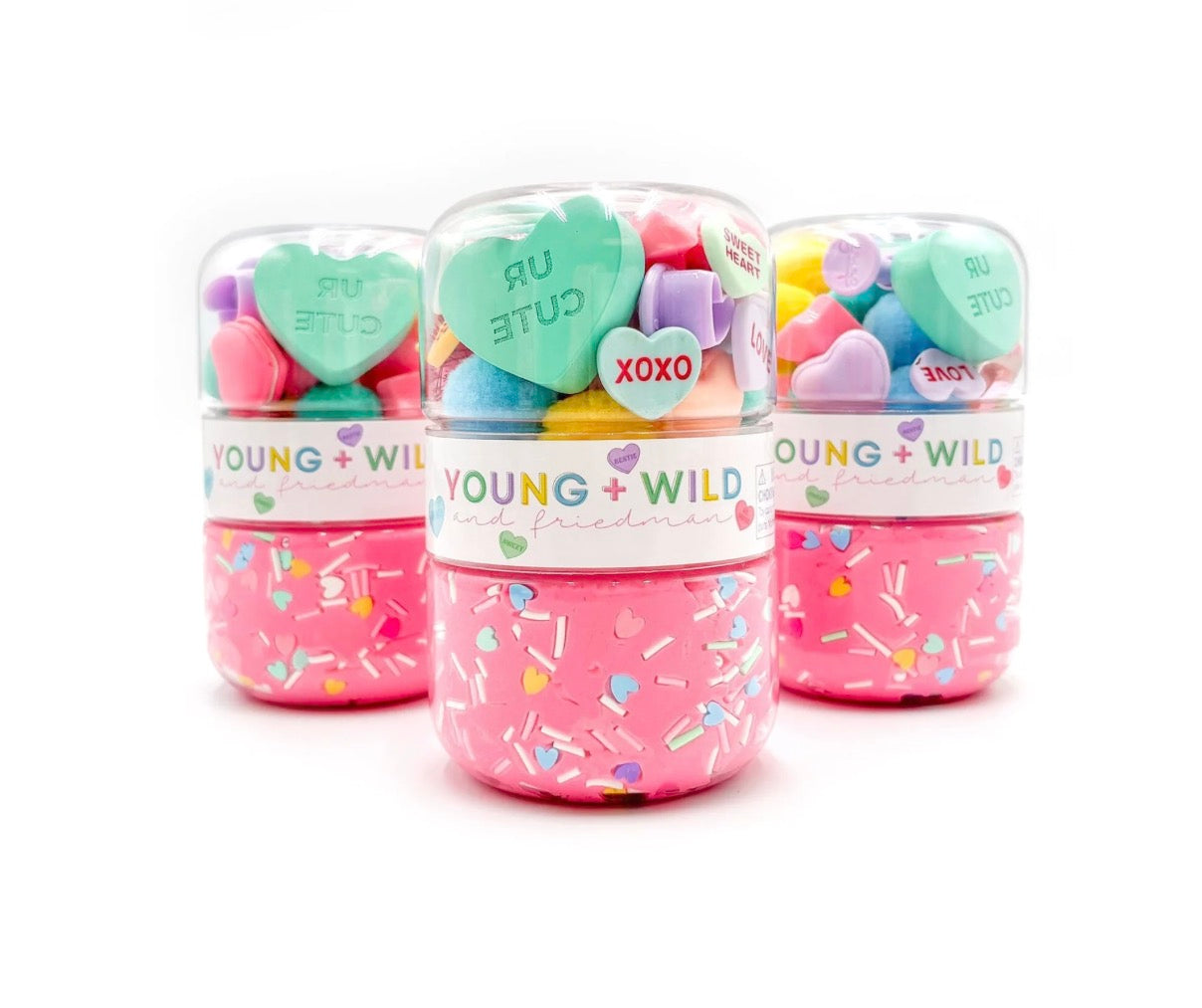 Grab & Go Dough Jar- Pastel Hearts