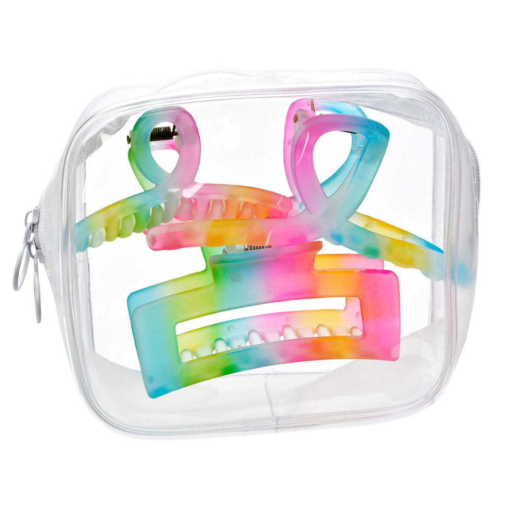 3 Pack Rainbow Clips in Pouch