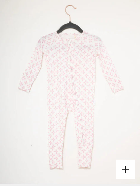 Clover Pink Sleep Romper: The Uptown Baby