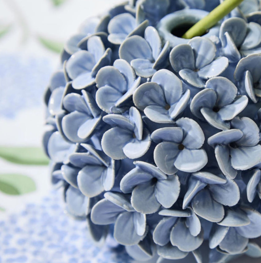 Two’s Company Hydrangea Flower Bud Vase/Taper Candle Holders