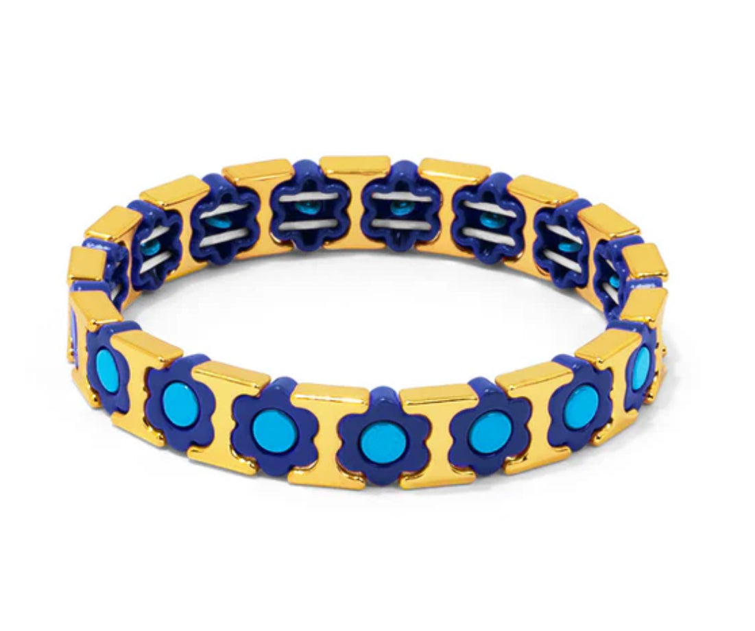 Flower Enamel Stretch Bracelet
