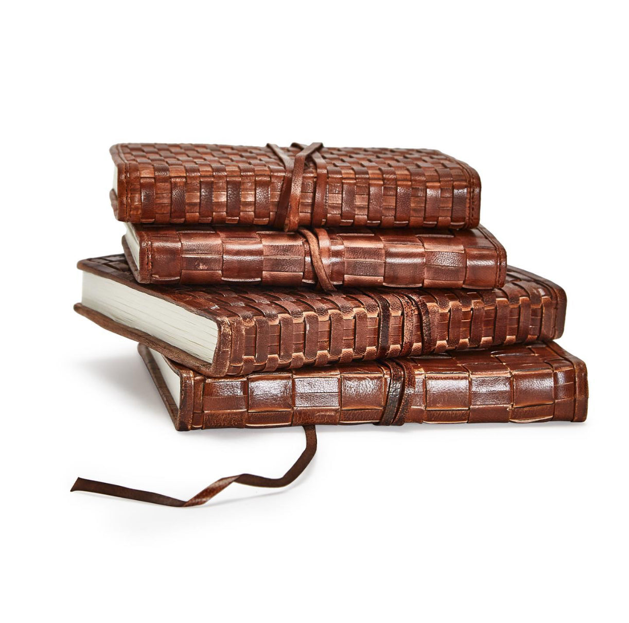 Chesnut Woven Leather 5x7 Journal