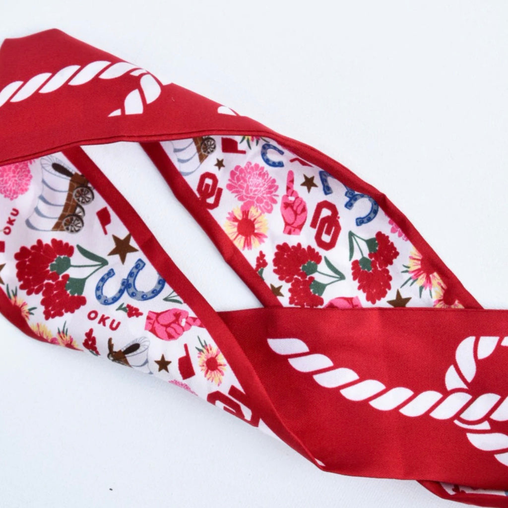 Oklahoma Sooners Skinny Scarf | Saturday Silks