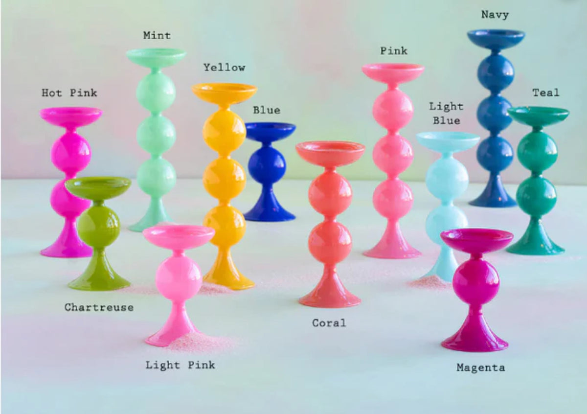 Sugar Plum Pillar Candle Holder- Glitterville
