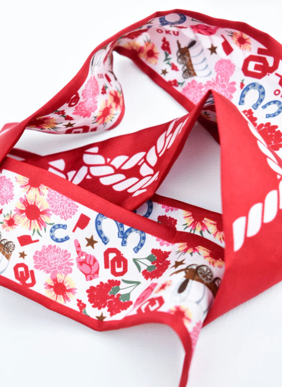 Oklahoma Sooners Skinny Scarf | Saturday Silks