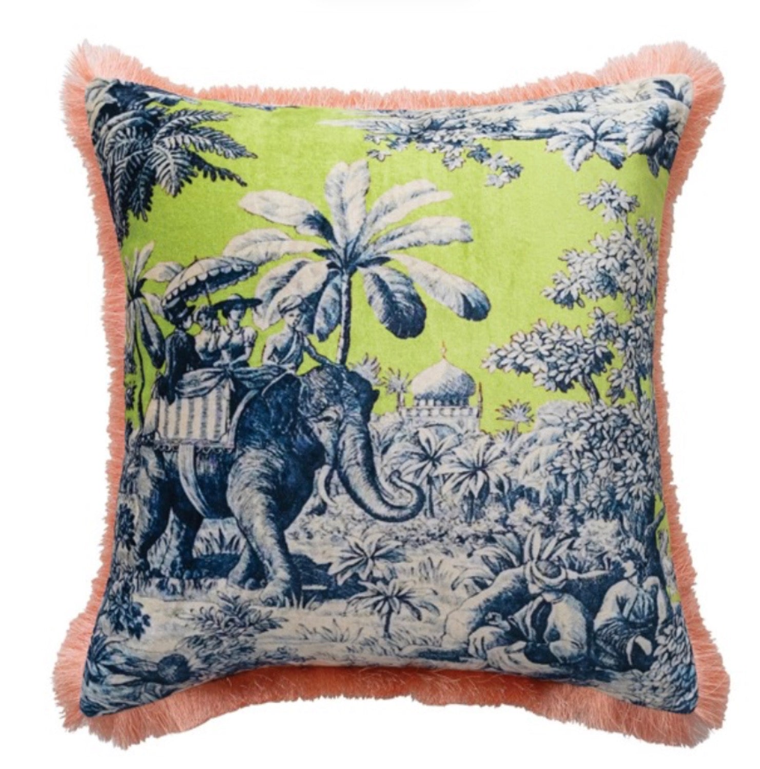 20” Cotton Blend Pillow with Outdoor Scenery