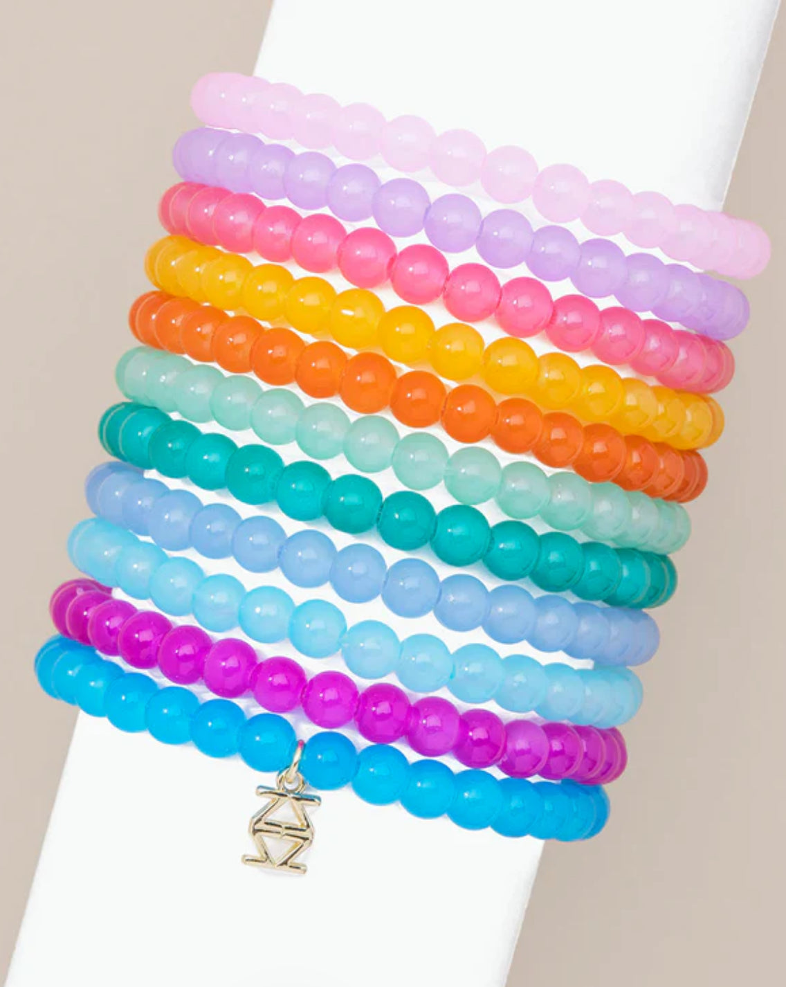 Glass Bead Small Stretch Bracelet