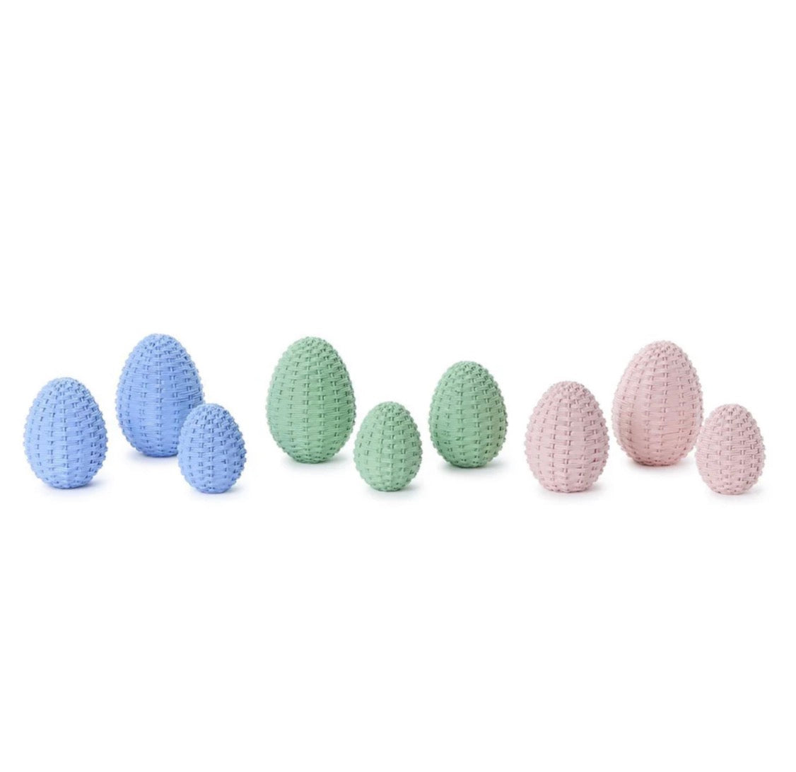 Basketweave Easter Eggs | Set of 3