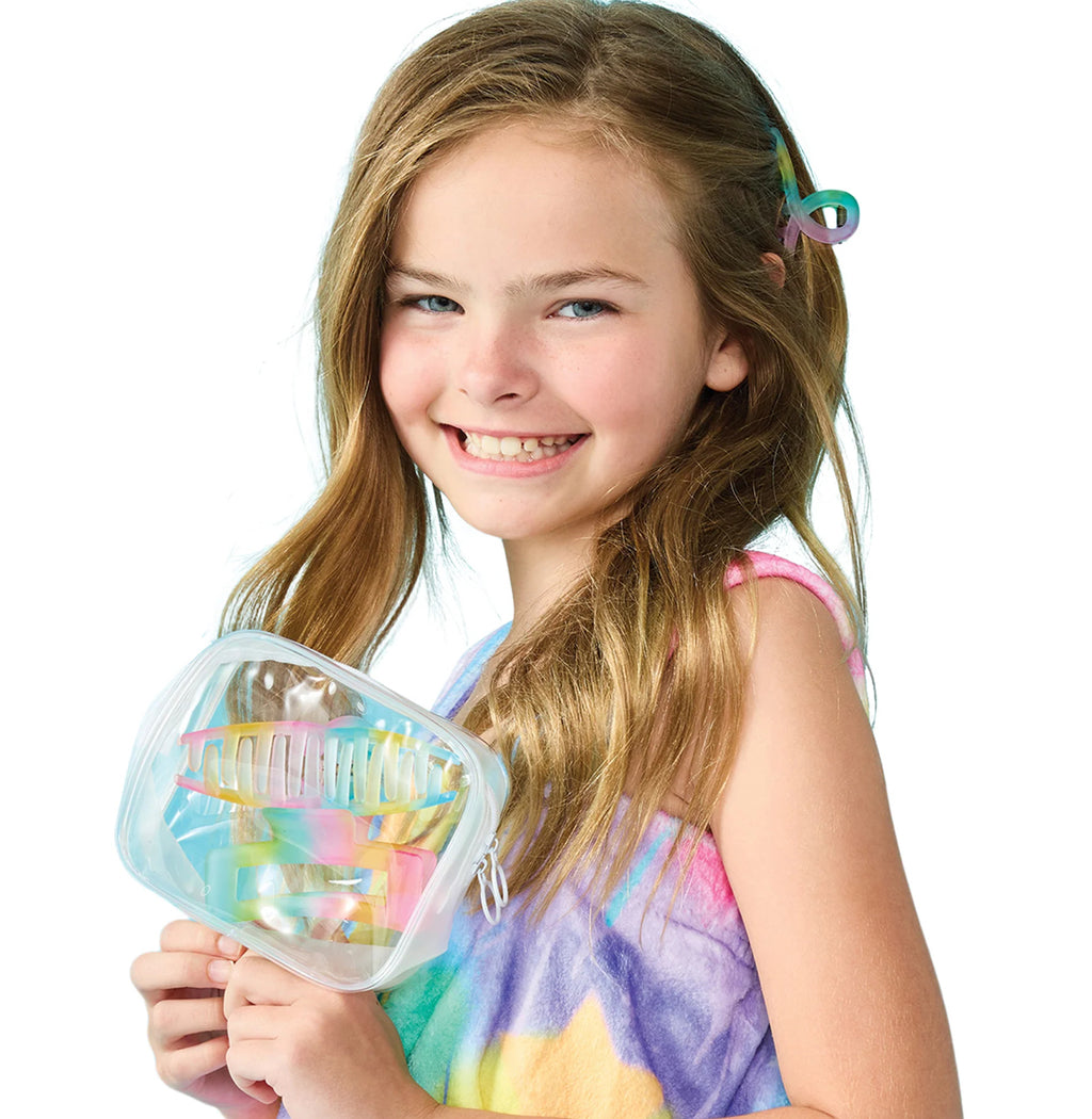 3 Pack Rainbow Clips in Pouch