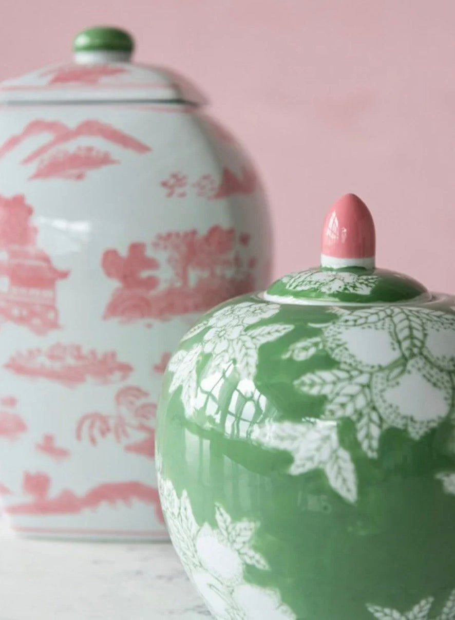 Round Stoneware Ginger Jar