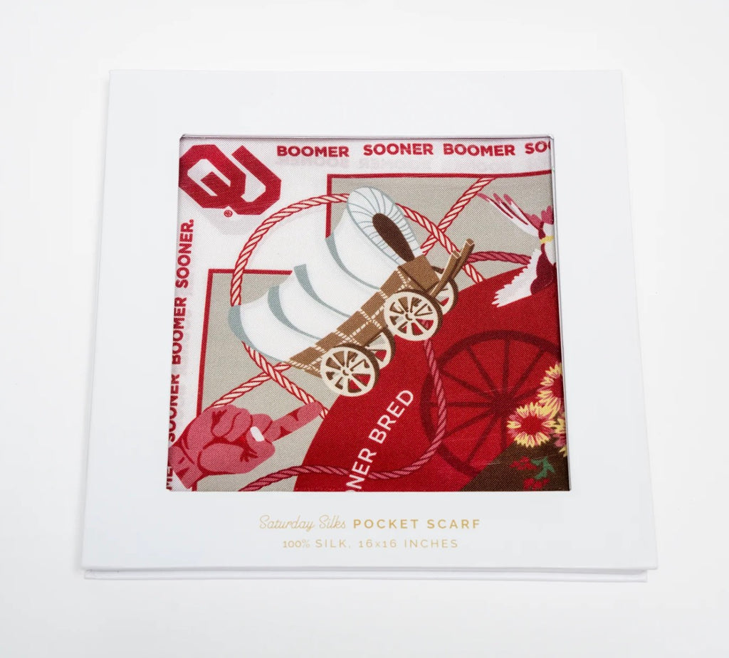 Oklahoma Sooners Pocket Scarf | Saturday Silks