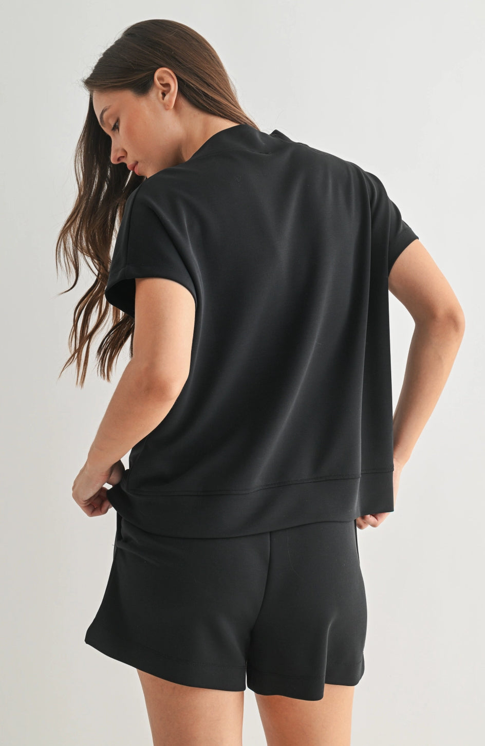 Laguna Cowl Neck Top Black