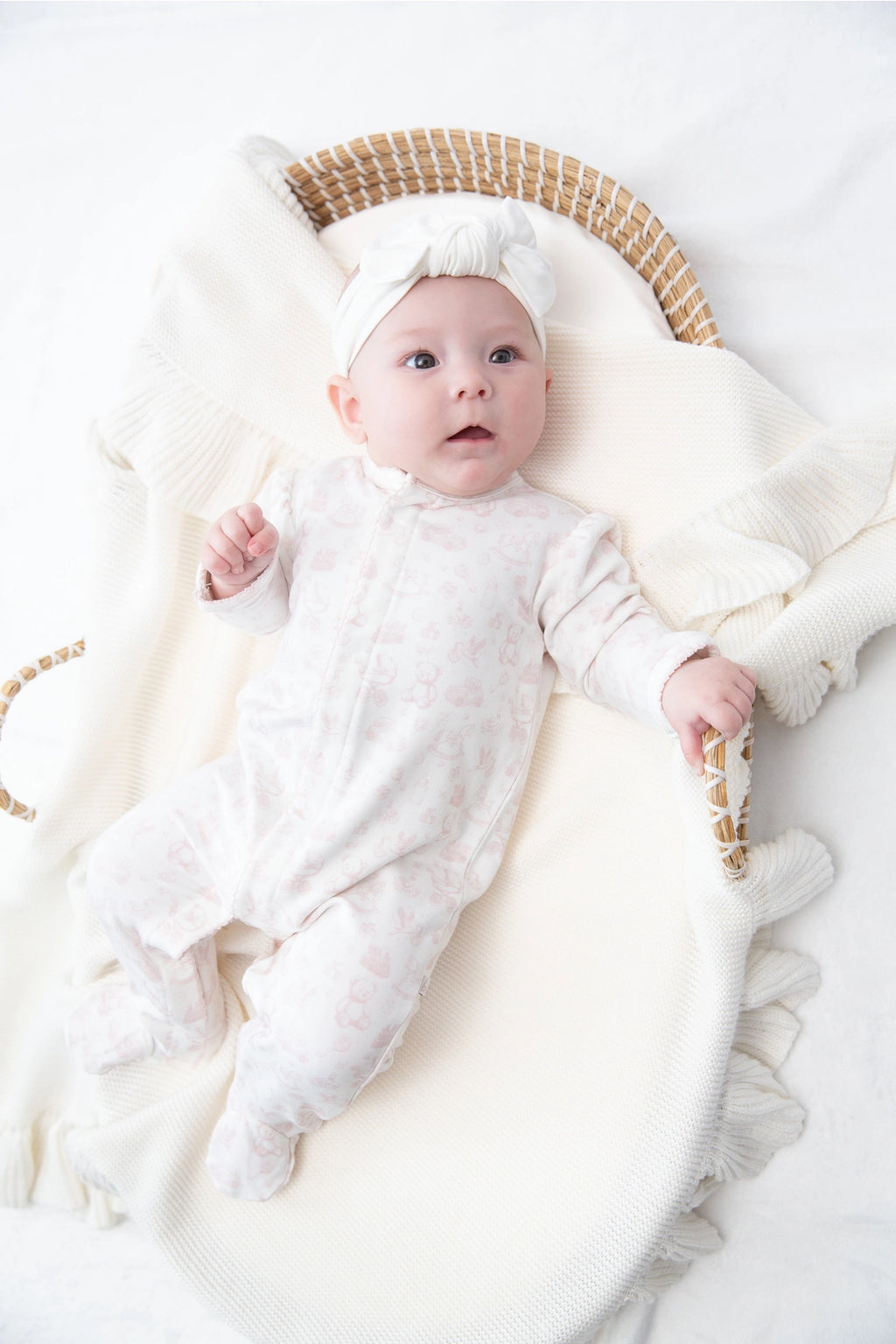 Nursery Toile Snap Sleep Romper