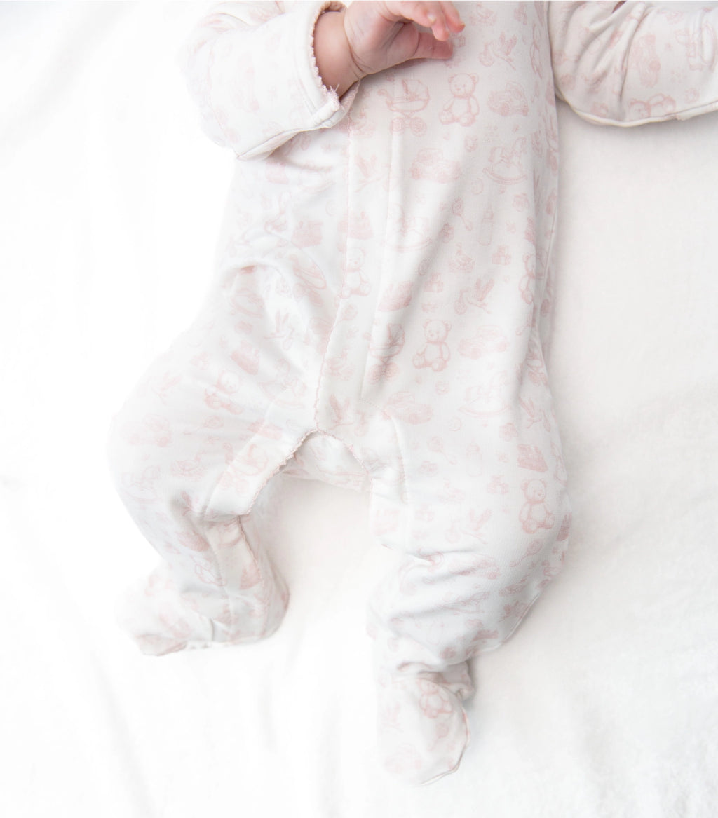 Nursery Toile Snap Sleep Romper