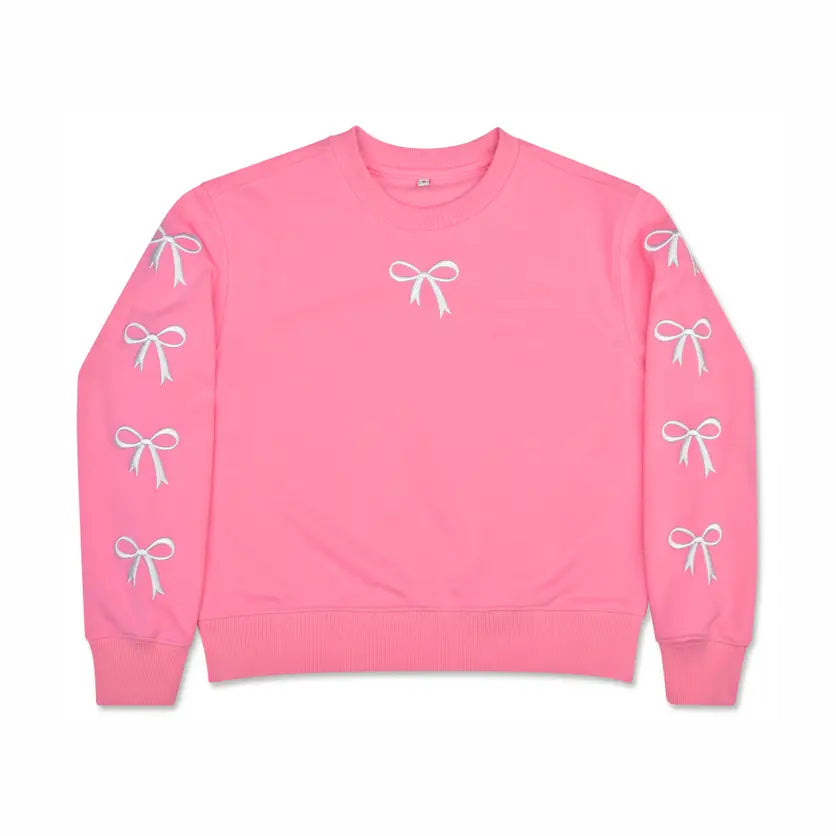 Embroidered Bows Sweat Set