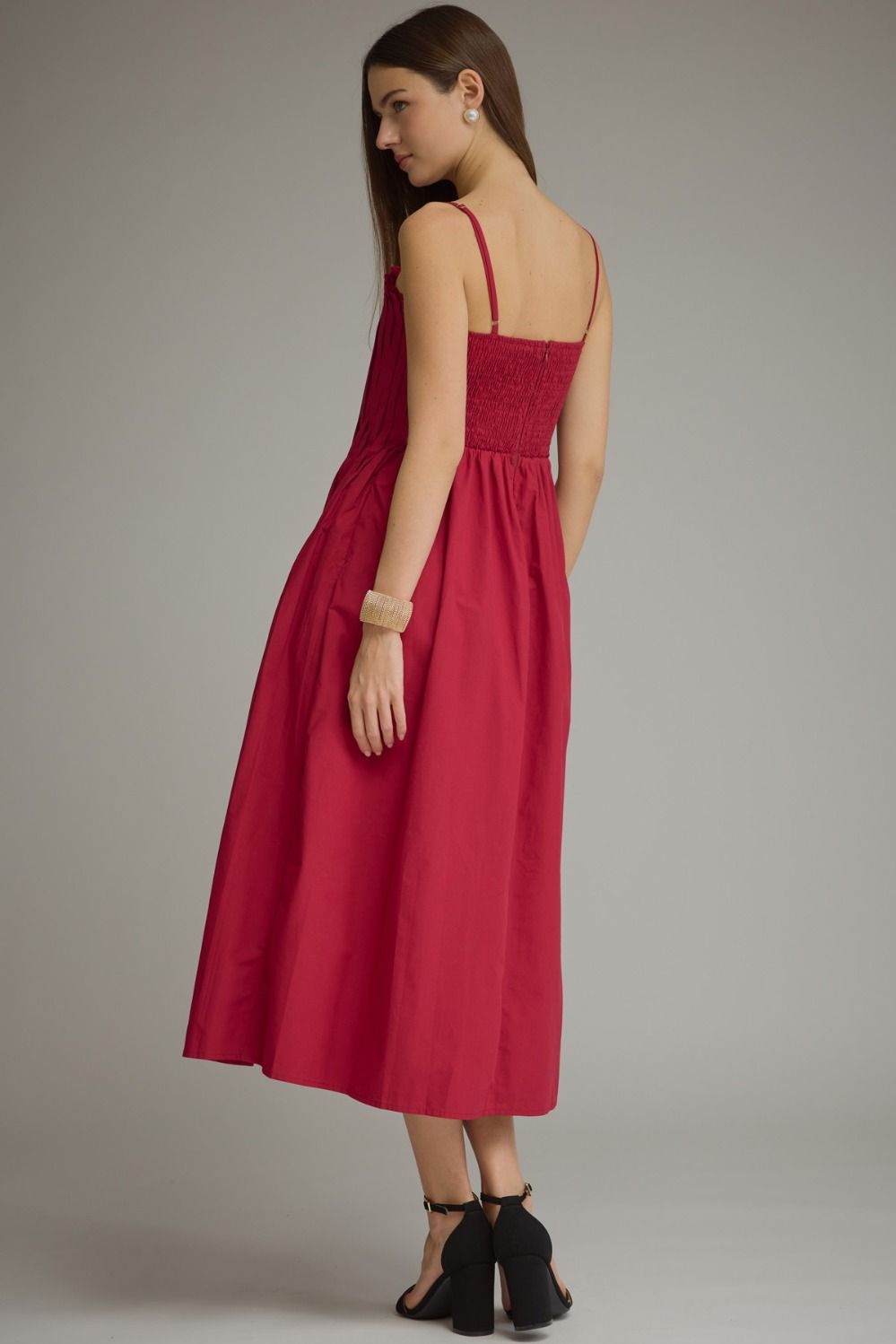 Pleated Ruby Maxi Dress