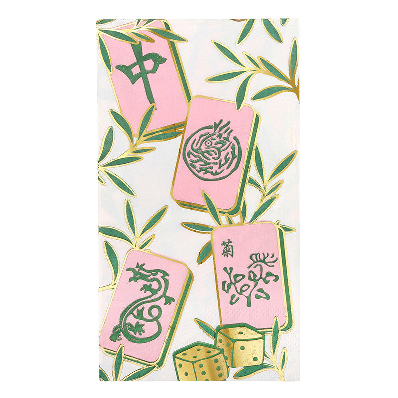 Mahjong Guest Napkin Dish with Napkins