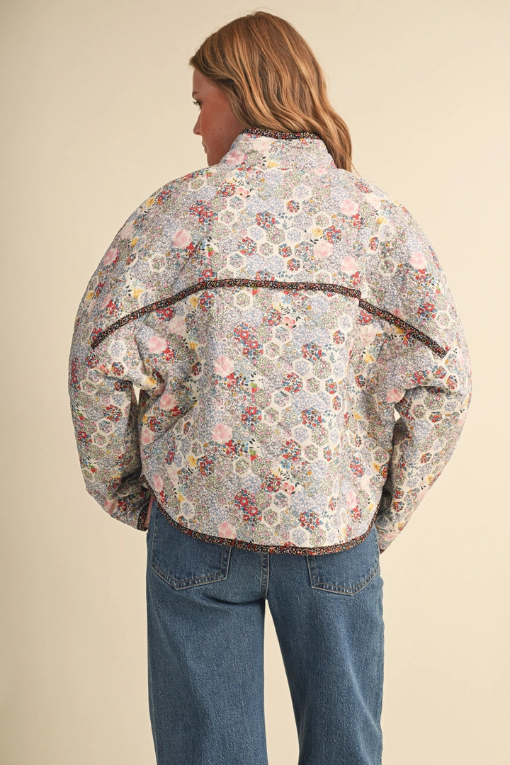 Cream Garden Tie-Front Jacket