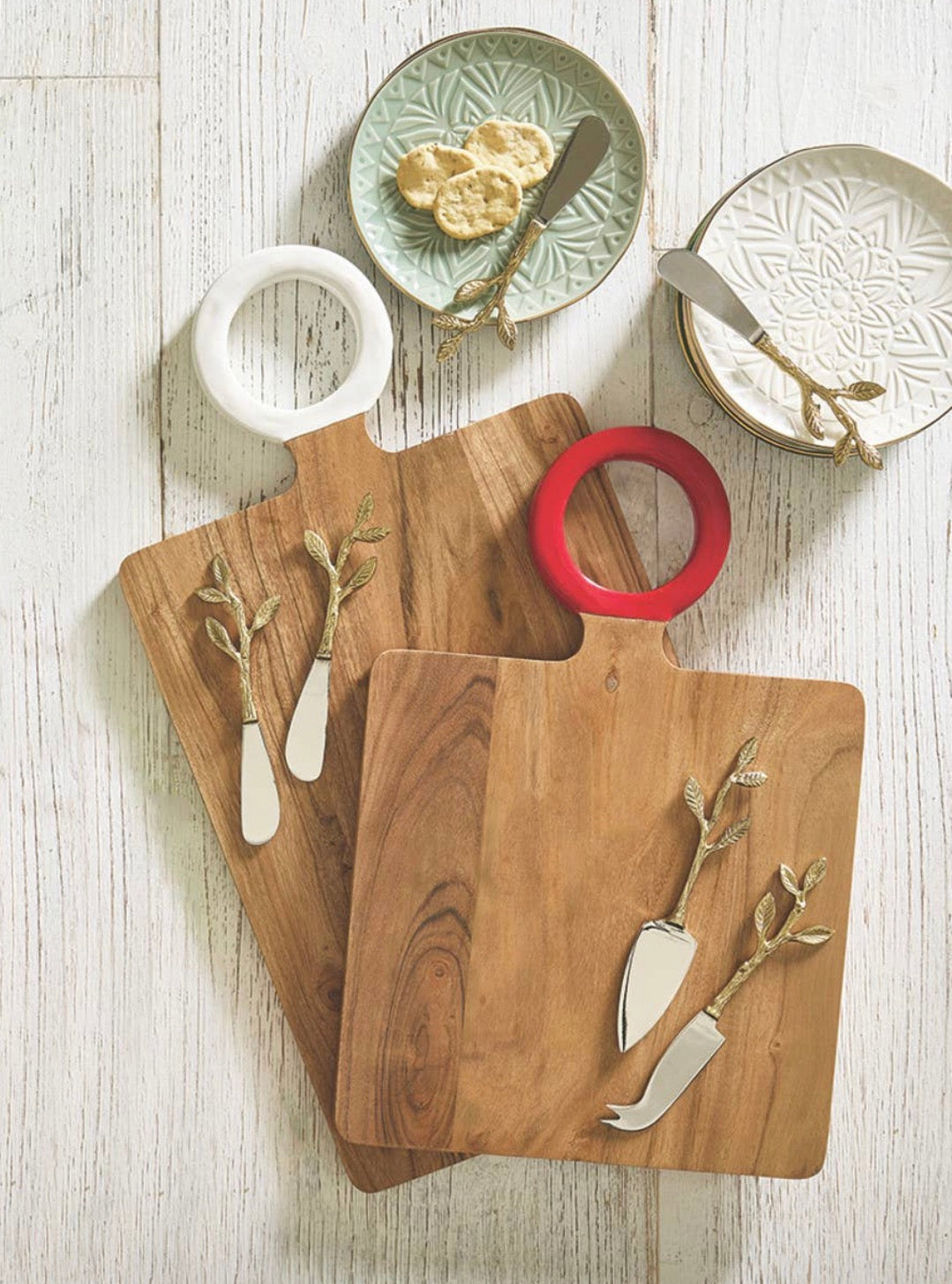 Enamel Handle Serving Board | Red