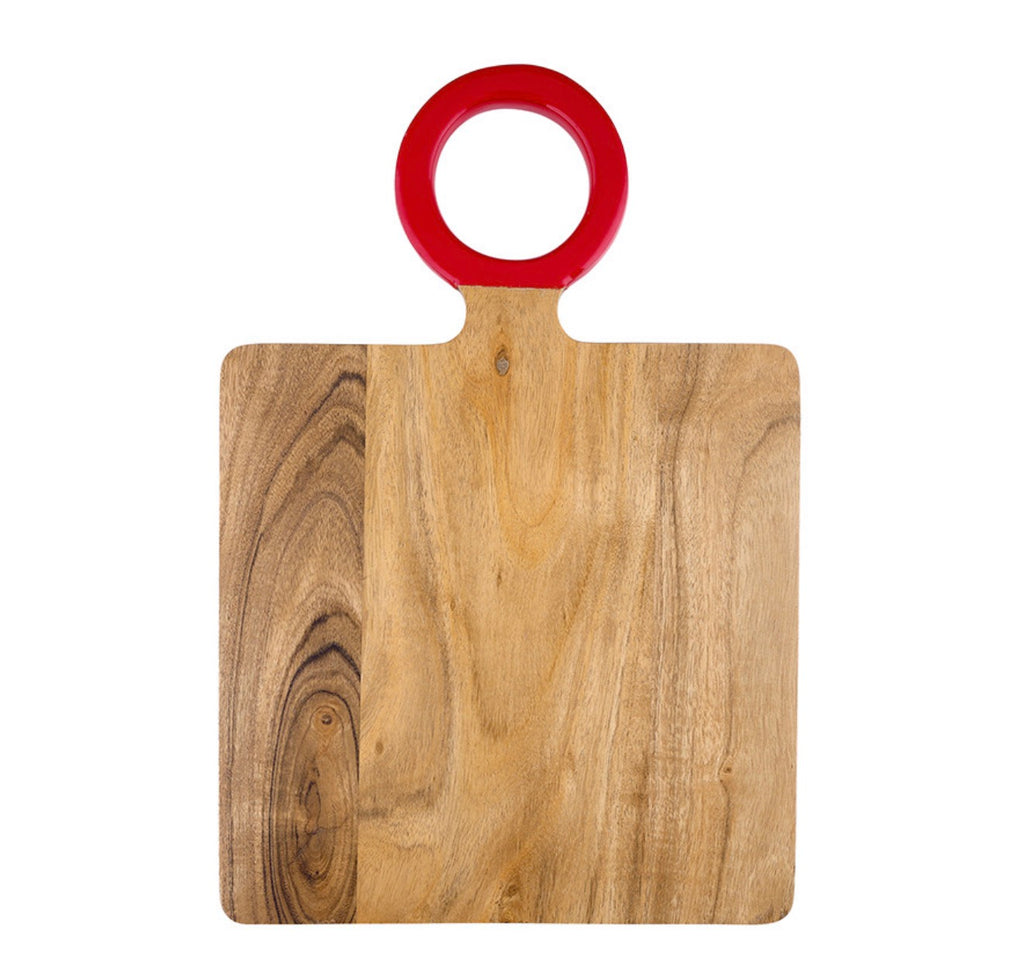 Enamel Handle Serving Board | Red