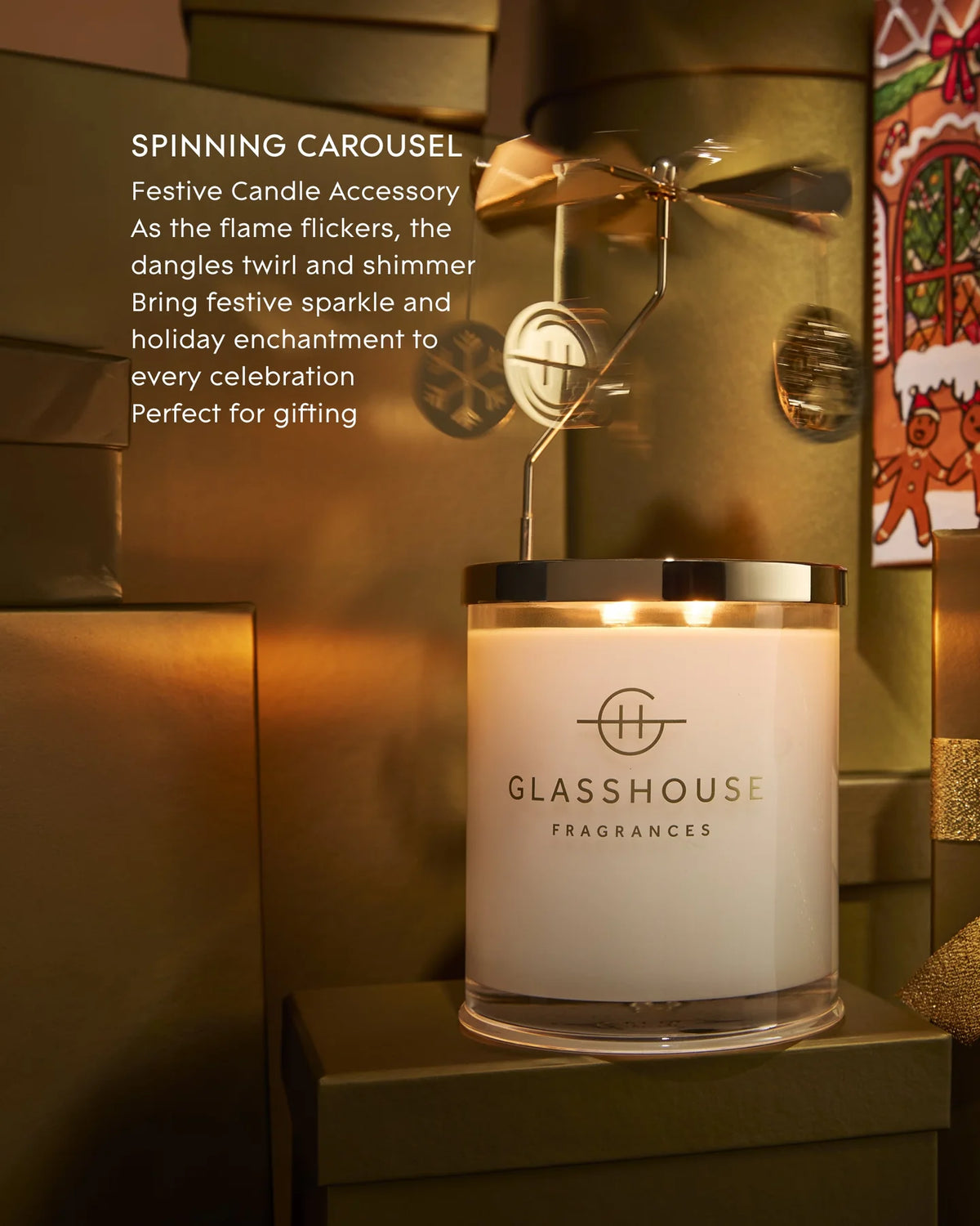 Glasshouse Spinning Carousel Candle Accessory
