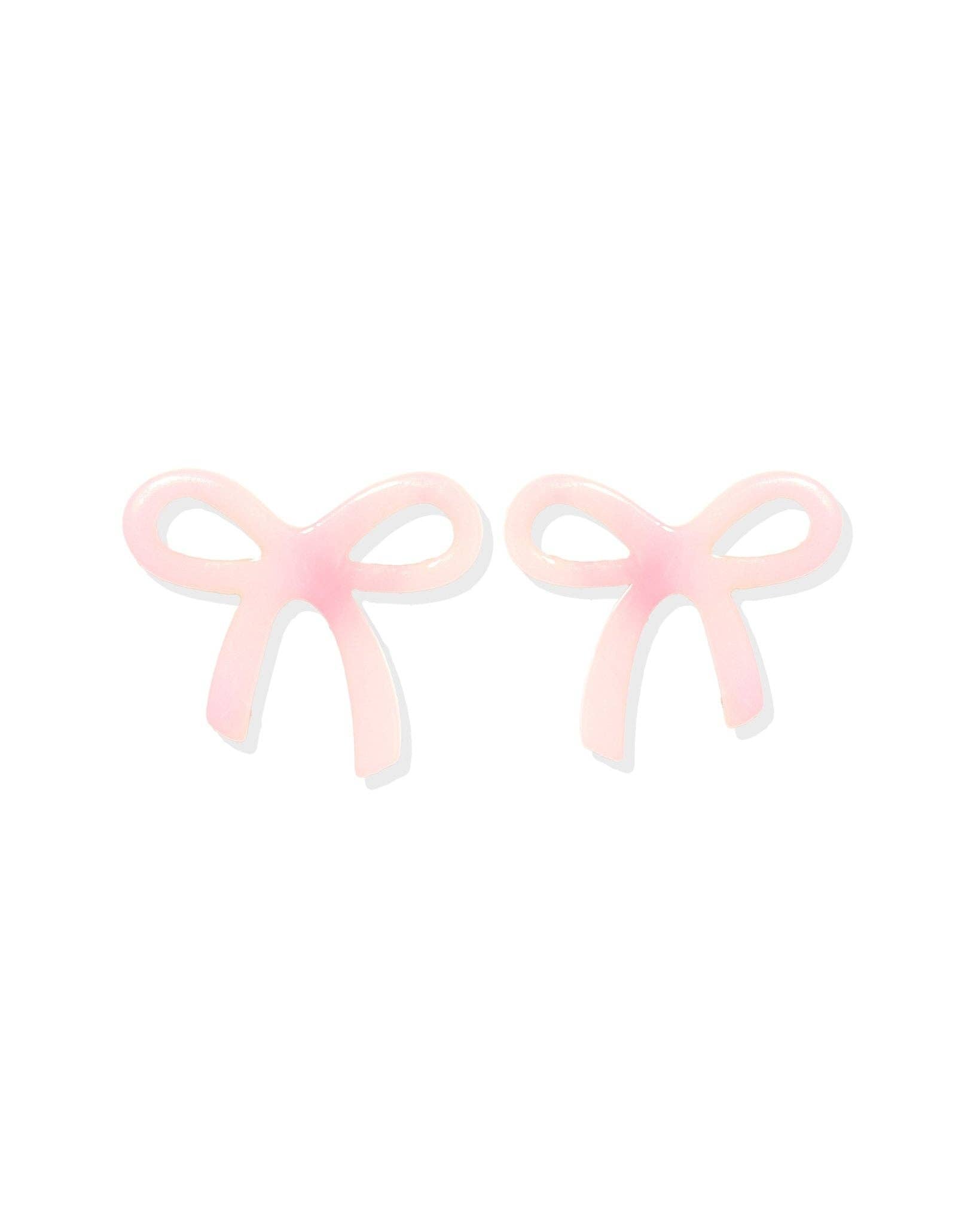 Kylie Bow Earrings | Pink Tie Dye