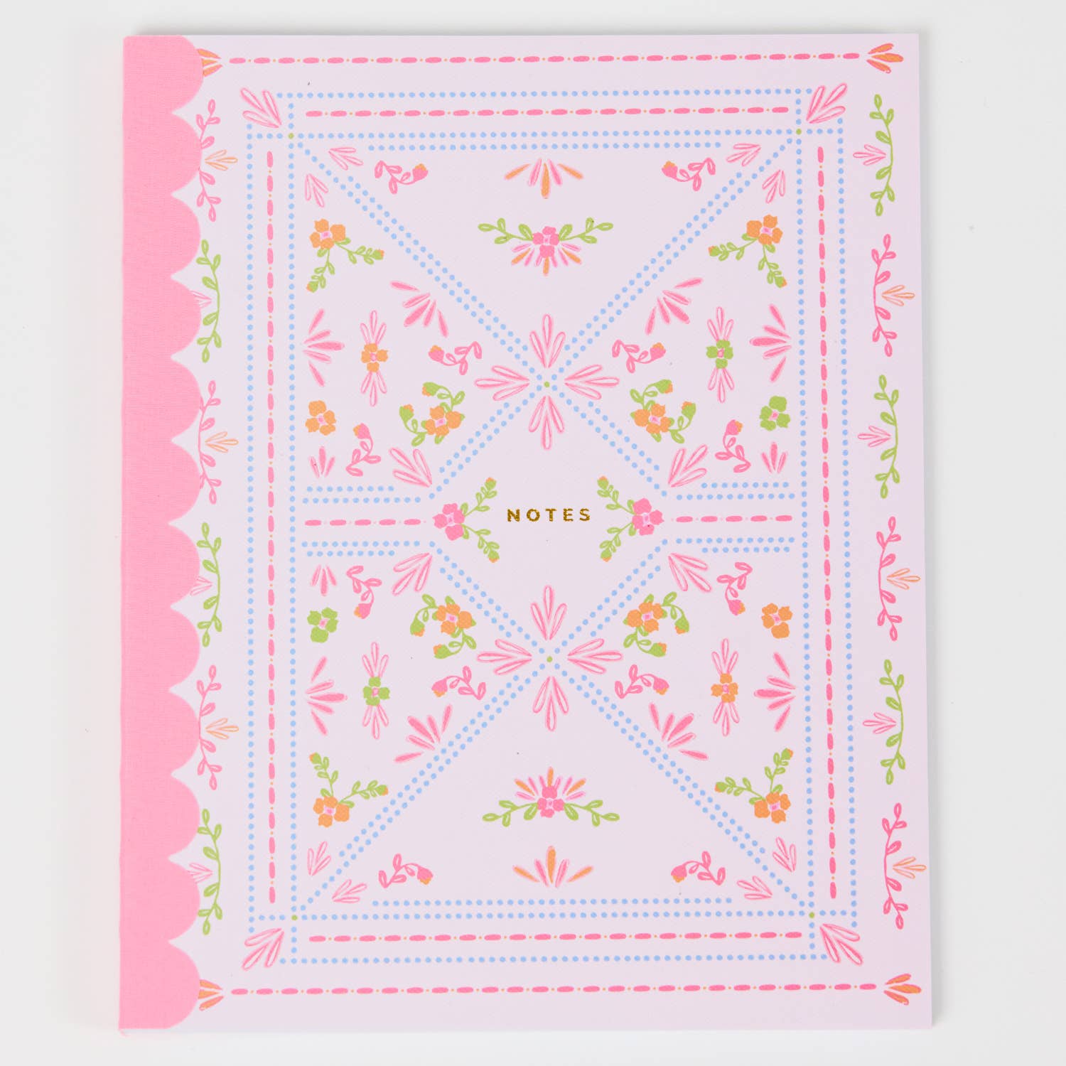 Scallop Notebook  Floral Stitch