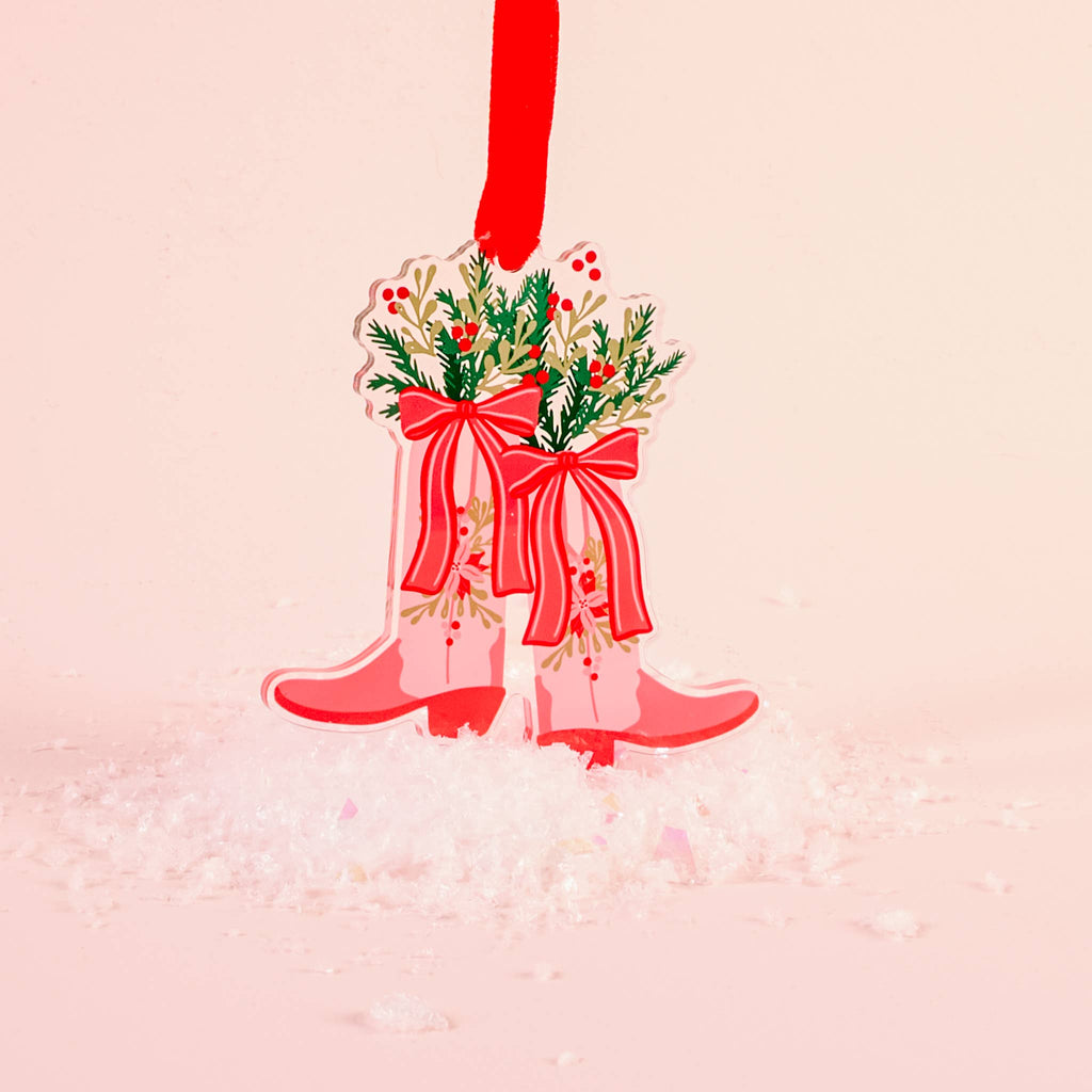 Holiday Tree Ornament-Festive Cowgirl