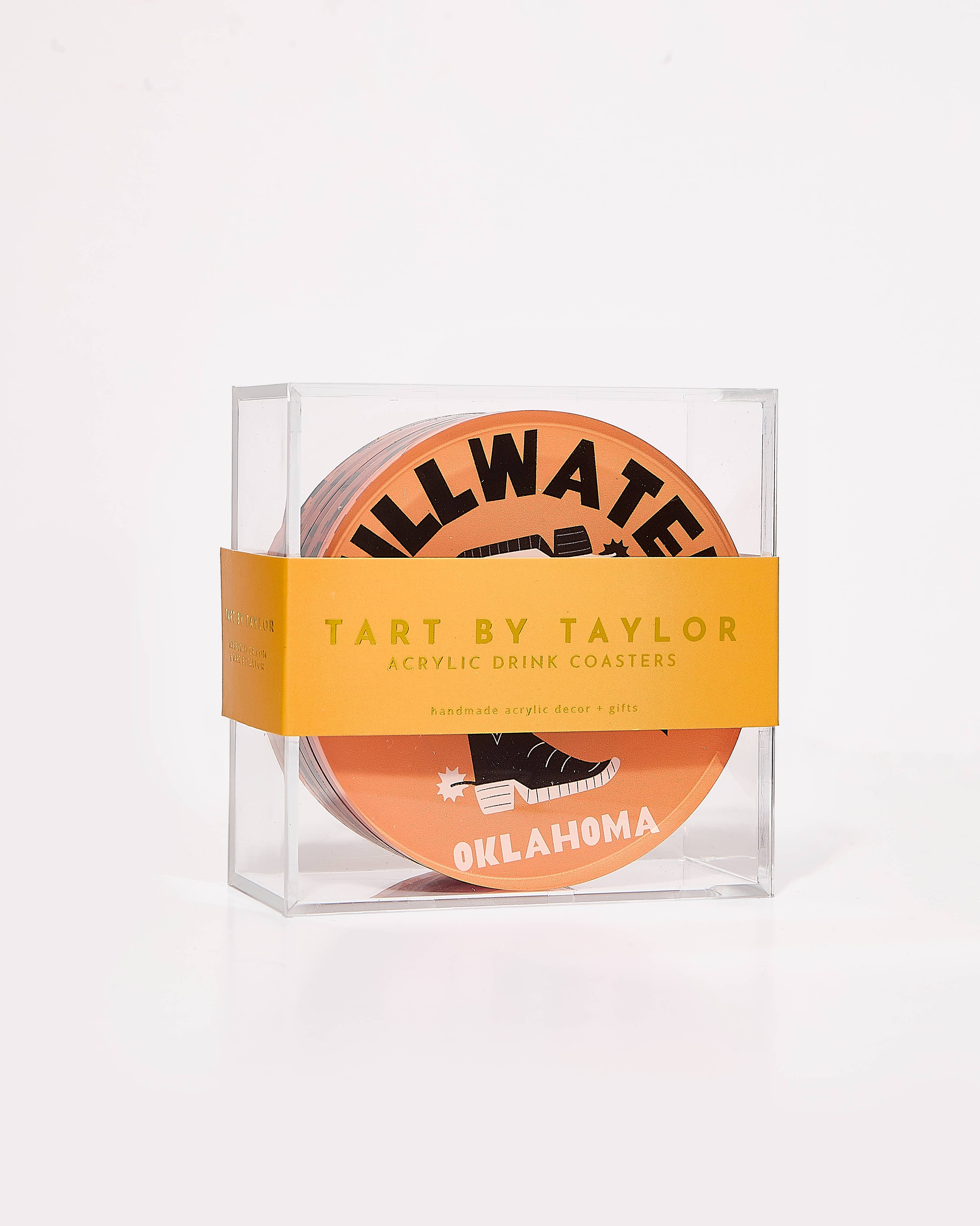Stillwater, Oklahoma Acrylic Drink Coaster: Boxed Set of 4