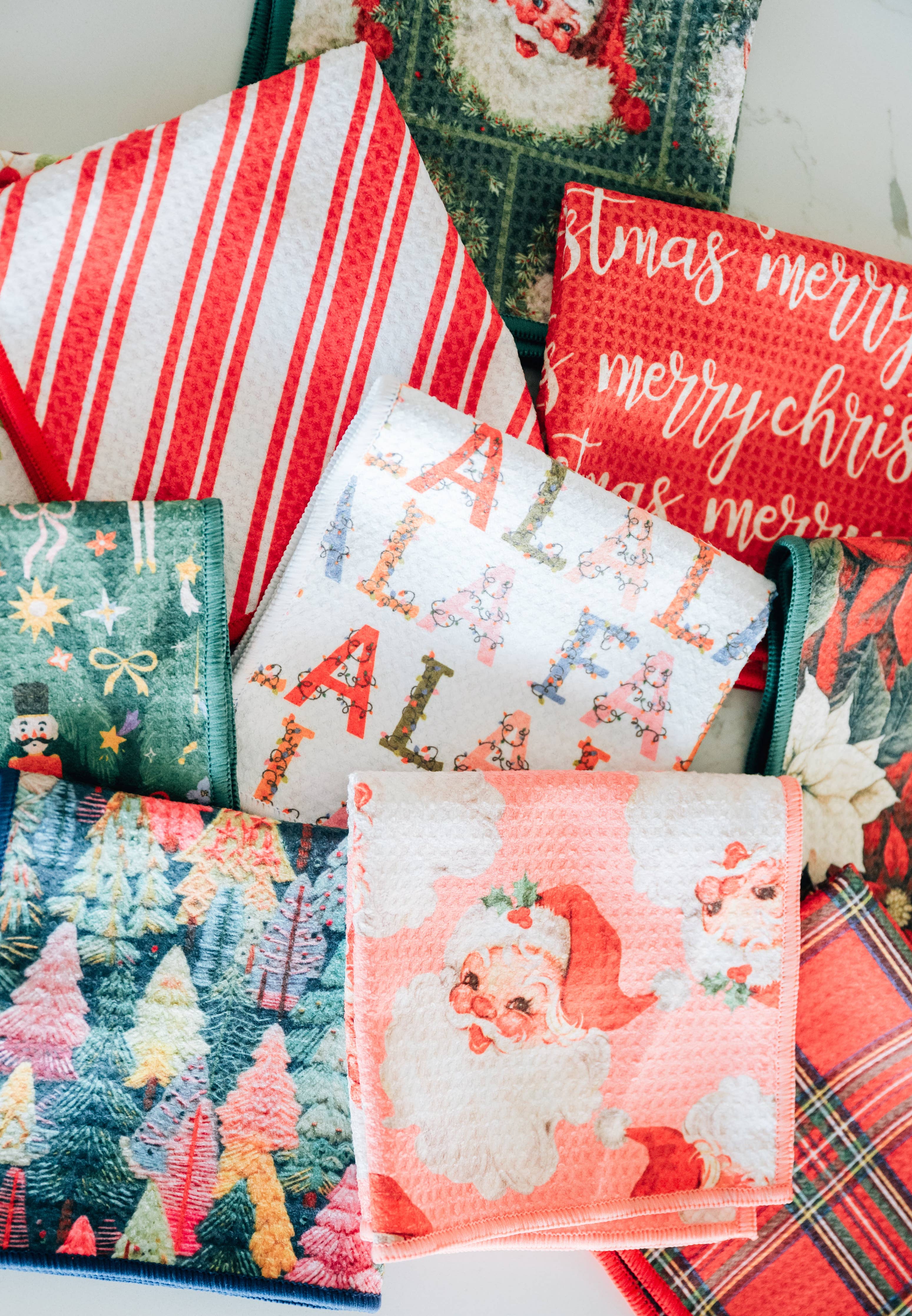 His Cheeks were like Roses His Nose Like A Cherry: Double-Sided Washcloth: Pink / 12x12 in / Washcloth