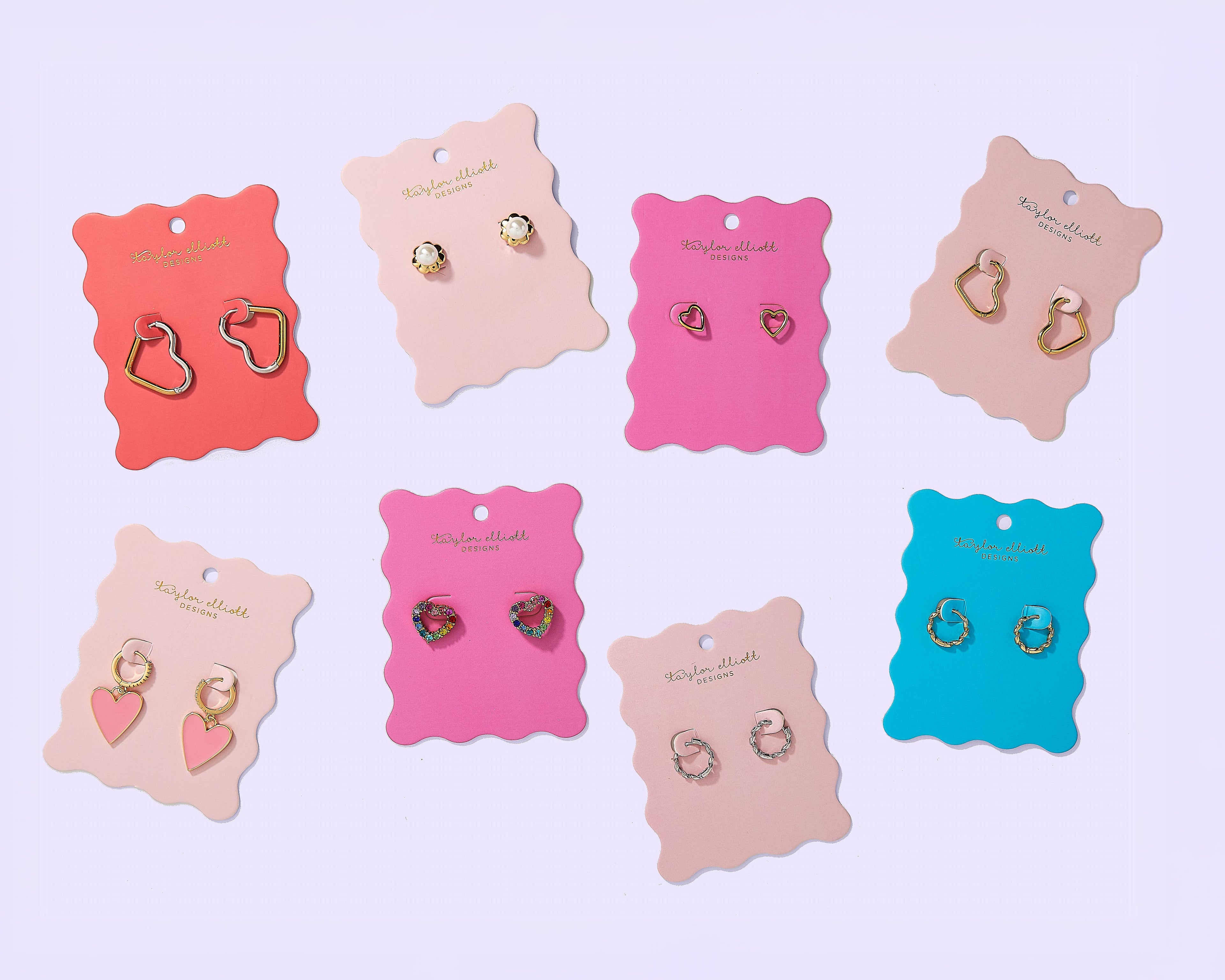 Josephine Huggie Earrings | Gold-Plated Hearts