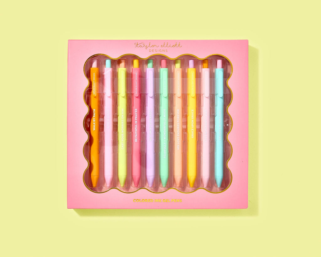 Gel Pen 10 piece Set | Motivational, Faith | Asst Colors