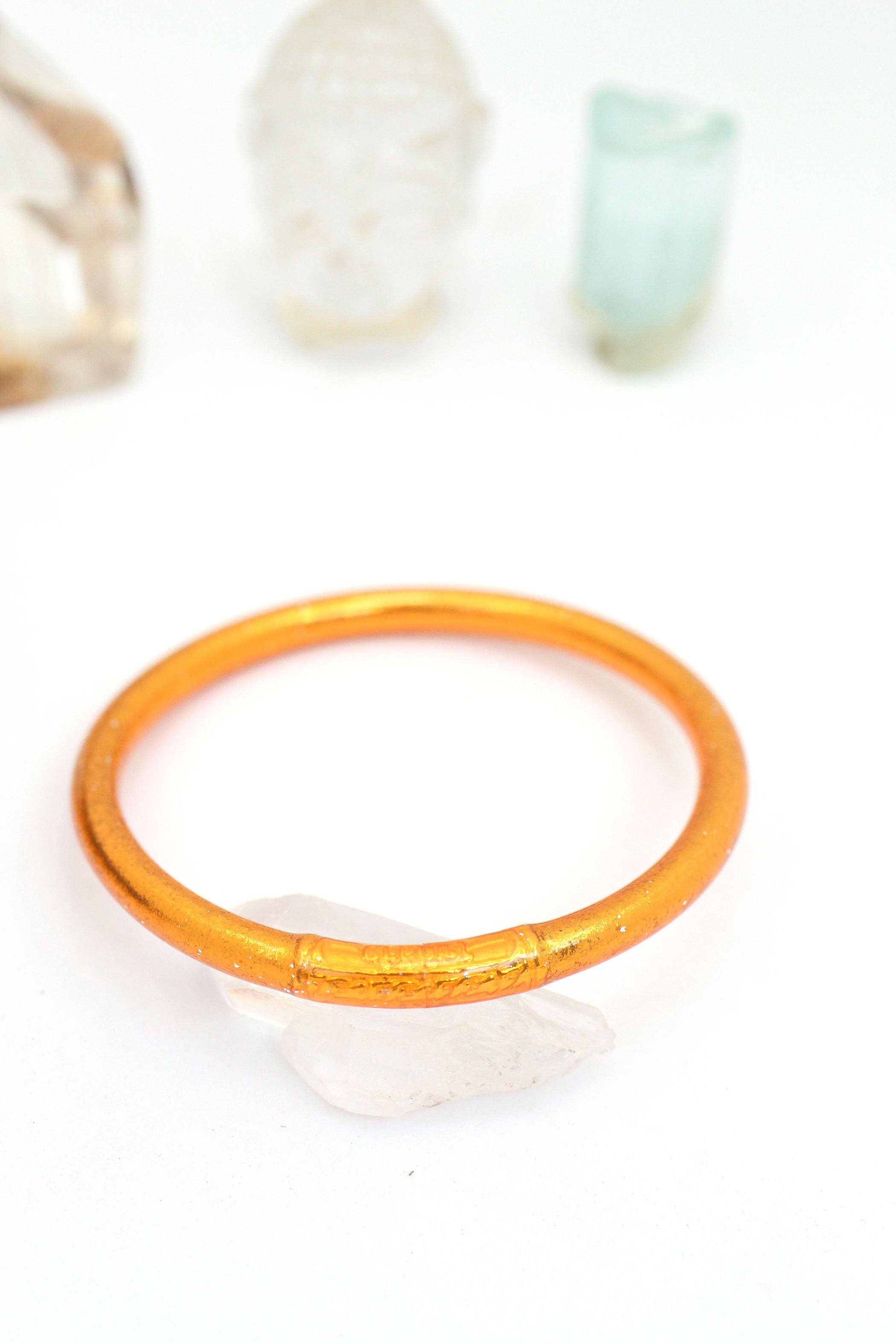Single Rainbow Thai Buddhist Temple Bracelet Bangle / Bubblegum