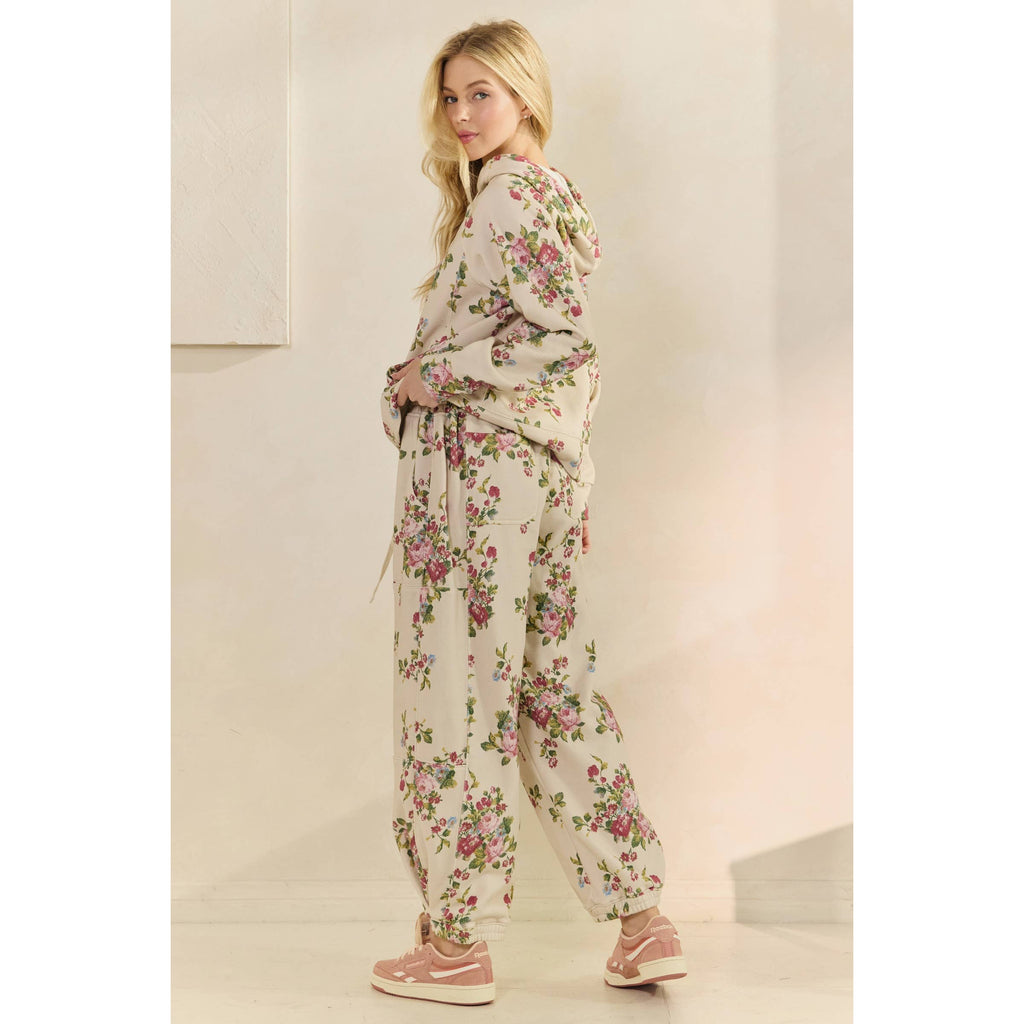 Floral Printed French Terry Set