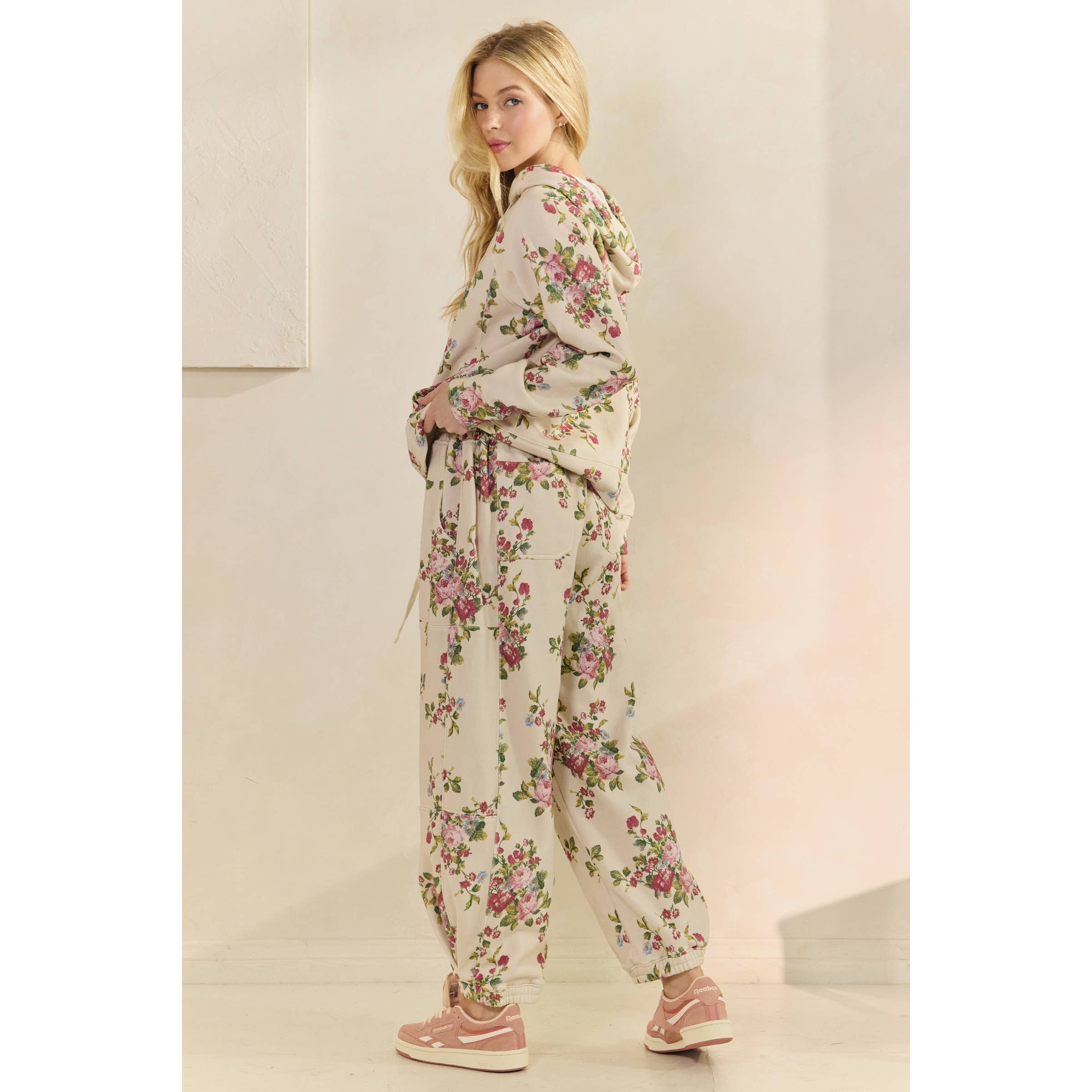 Floral Printed French Terry Set