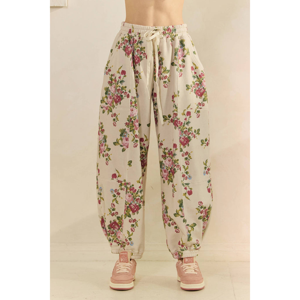 Floral Printed French Terry Set