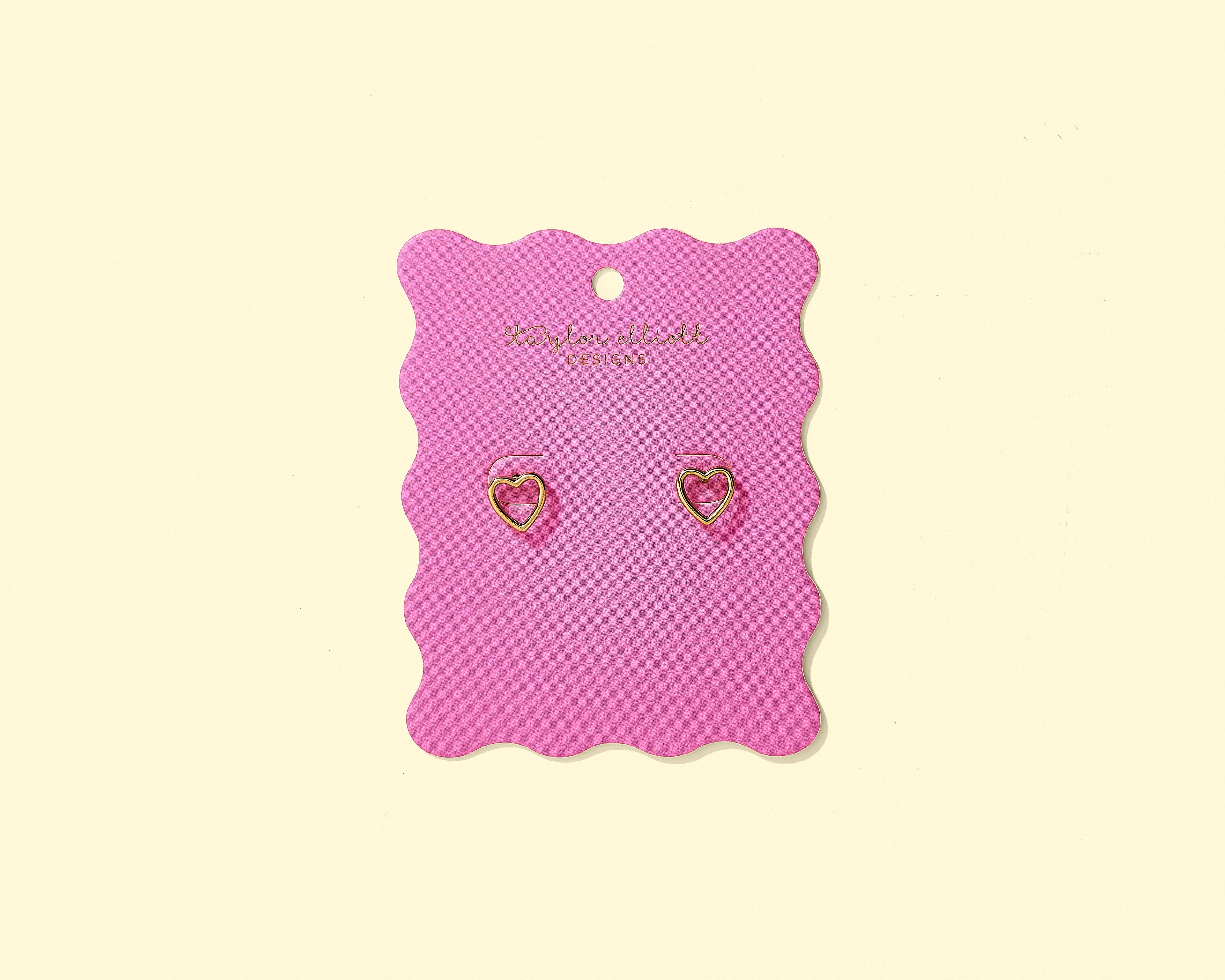 Louisa Stud Earrings | Gold-Plated Heart Shapes