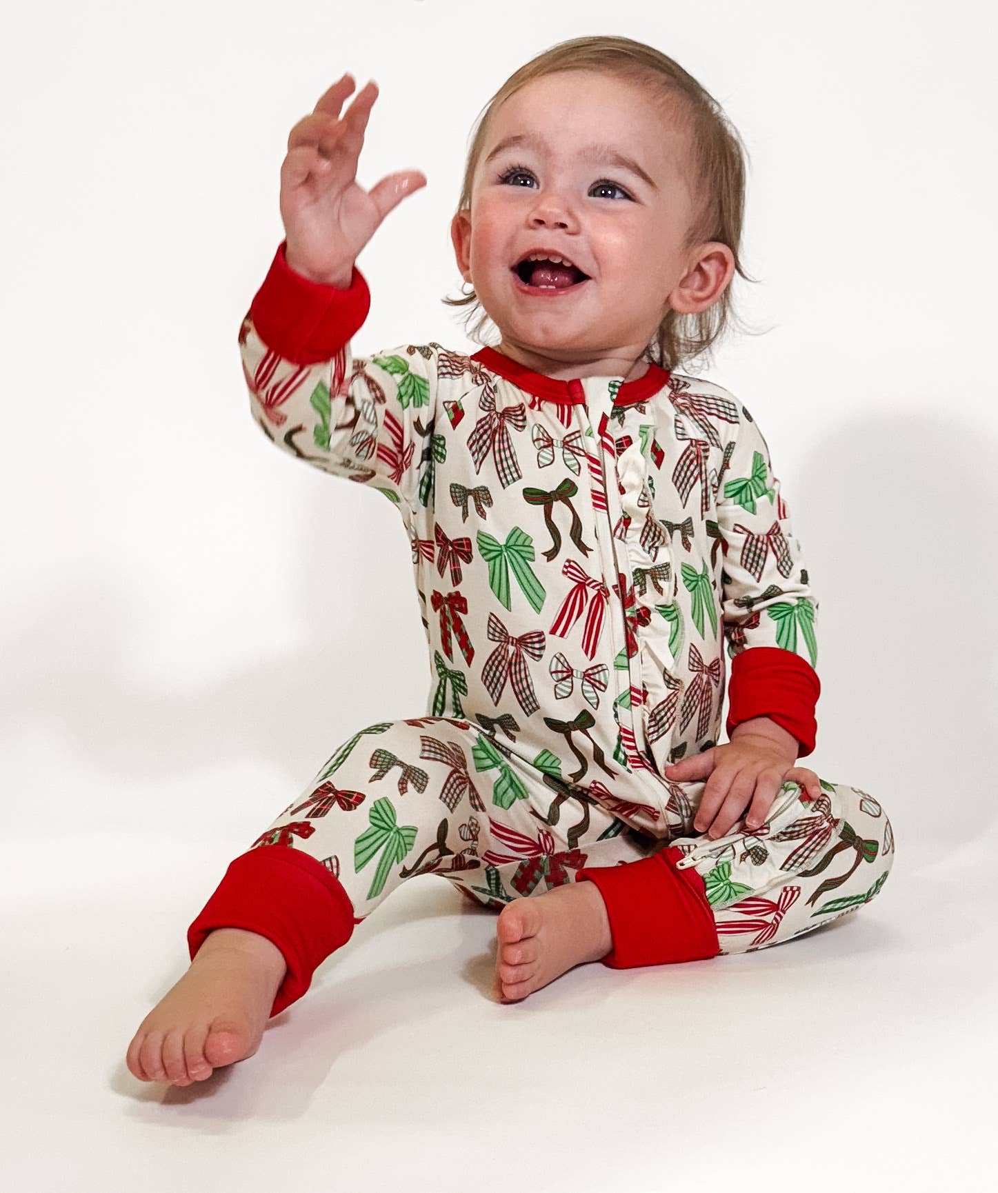 Holiday Bows  - Convertible Zip PJs