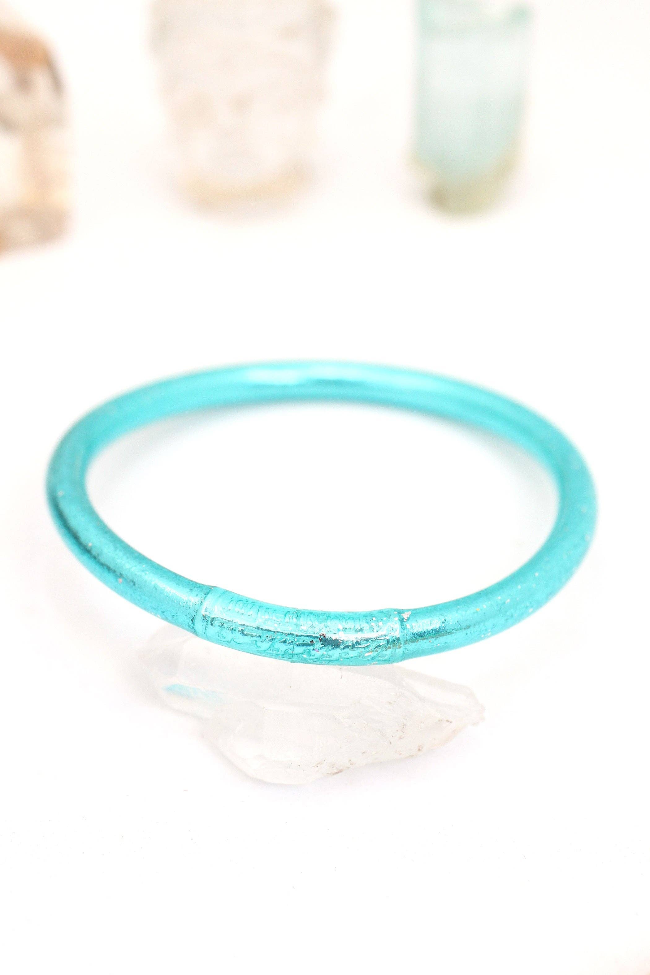 Single Rainbow Thai Buddhist Temple Bracelet Bangle / Bubblegum