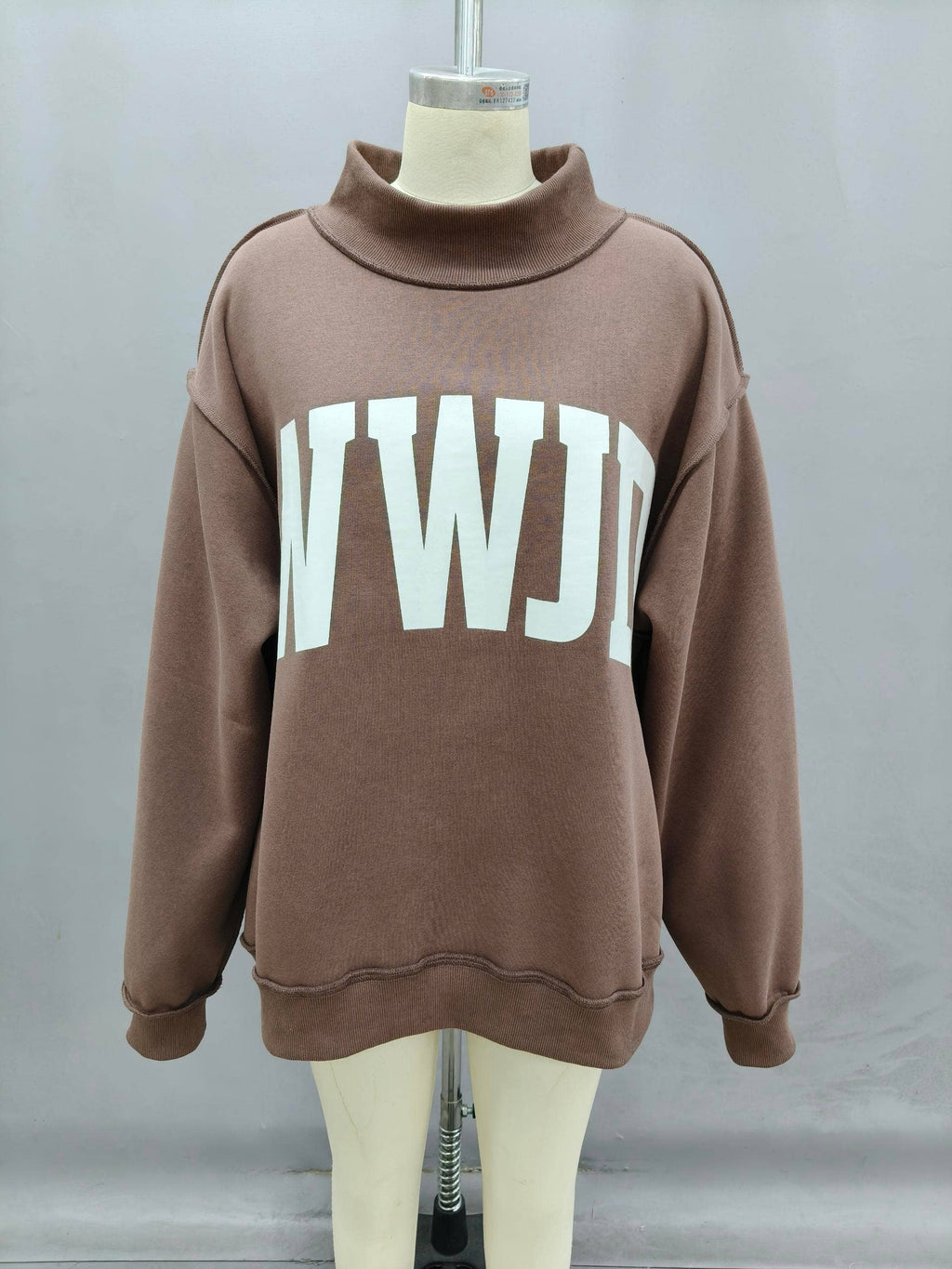 'WWJD & AMEN' Reversible Mock Neck Sweatshirt