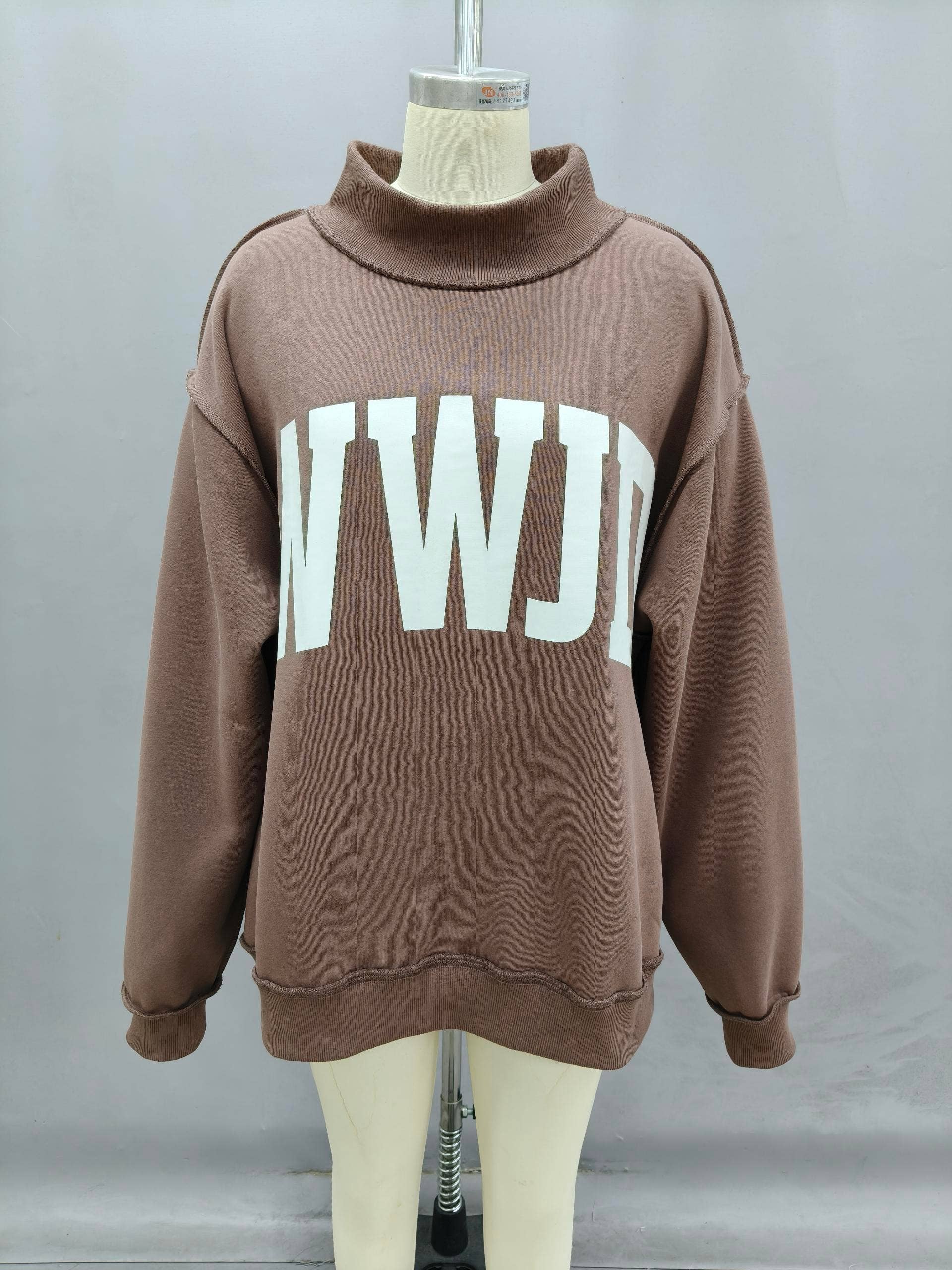 'WWJD & AMEN' Reversible Mock Neck Sweatshirt