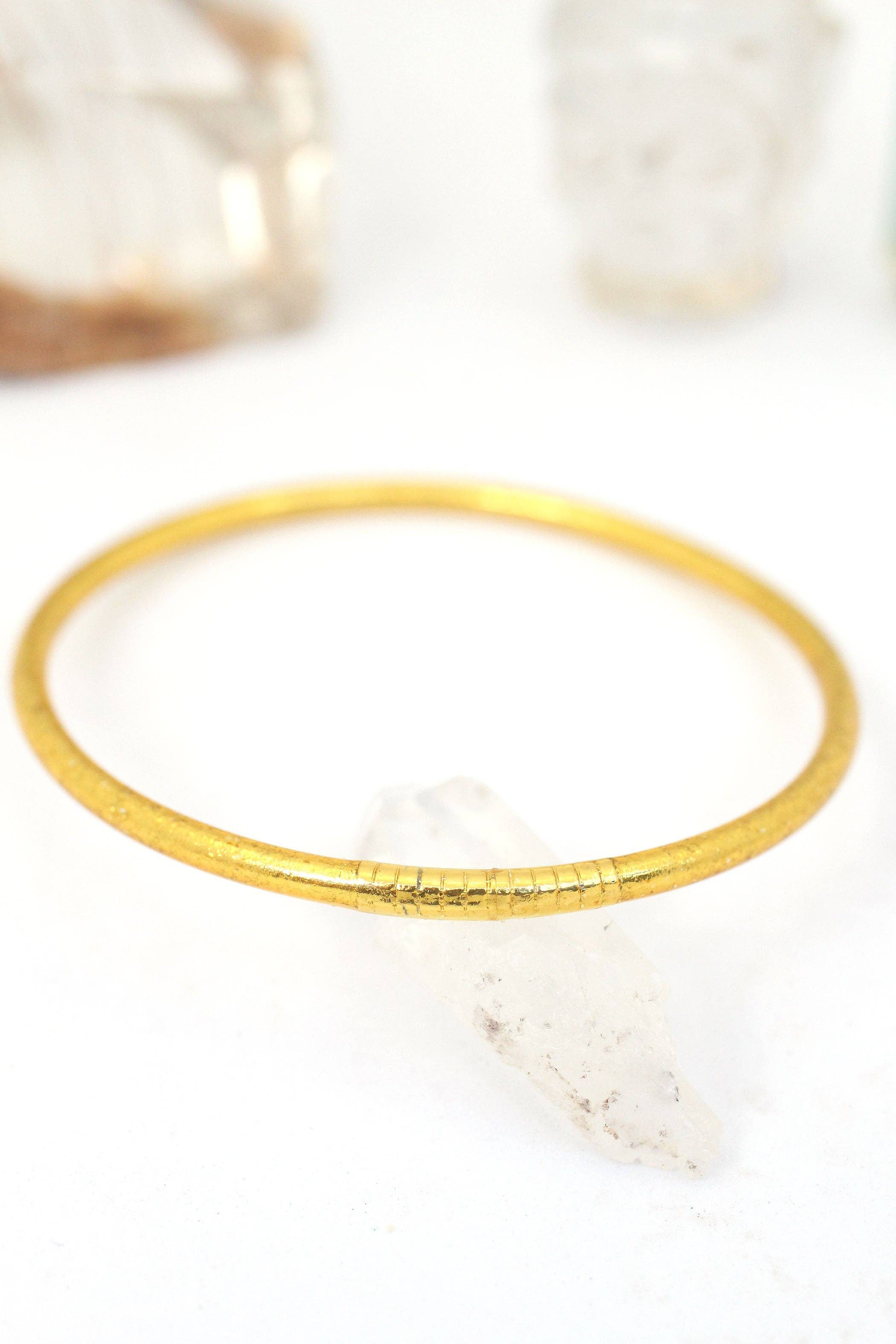Rose Gold Single Thin Thai Buddhist Temple Bracelet