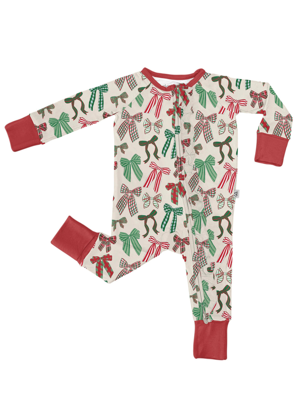 Holiday Bows  - Convertible Zip PJs