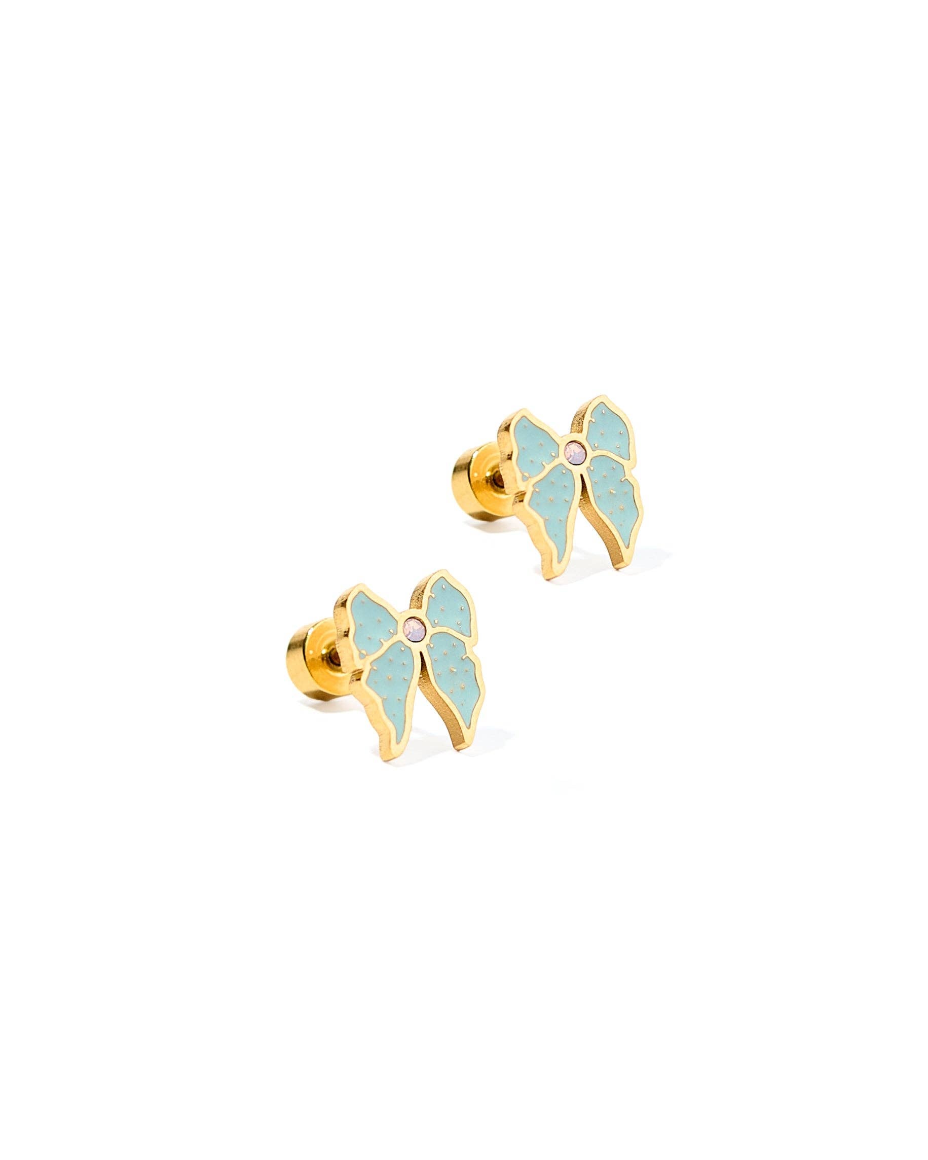 Finley Bow Screwback Stud Earrings